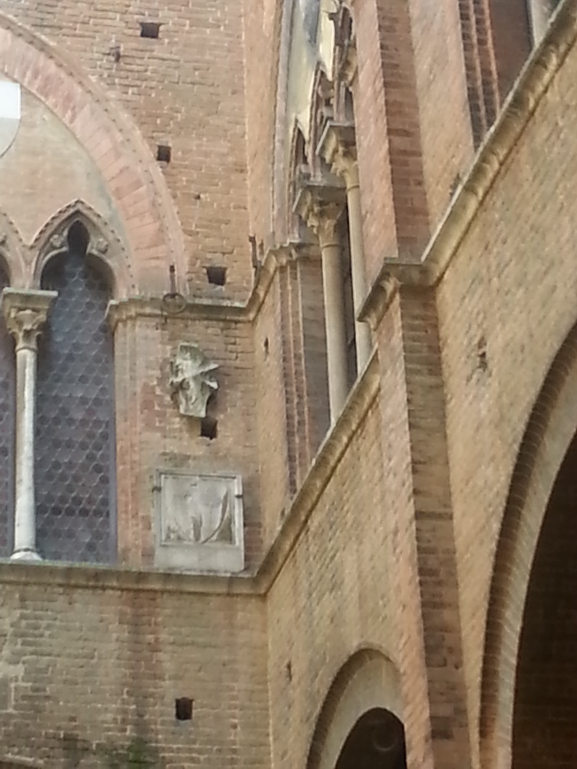 Cortile del Podesta, Courtyard of Palazzo Pubblico in Siena.