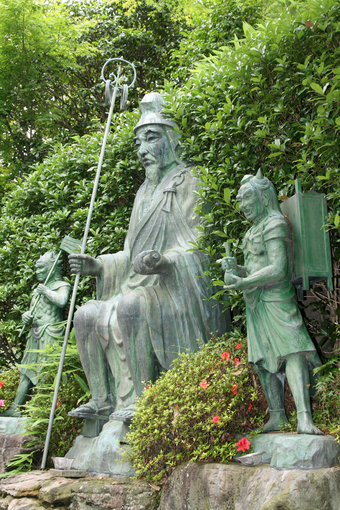 Numerous chapels and shrines are scattered across the hillside at Nanzoin Temple. 