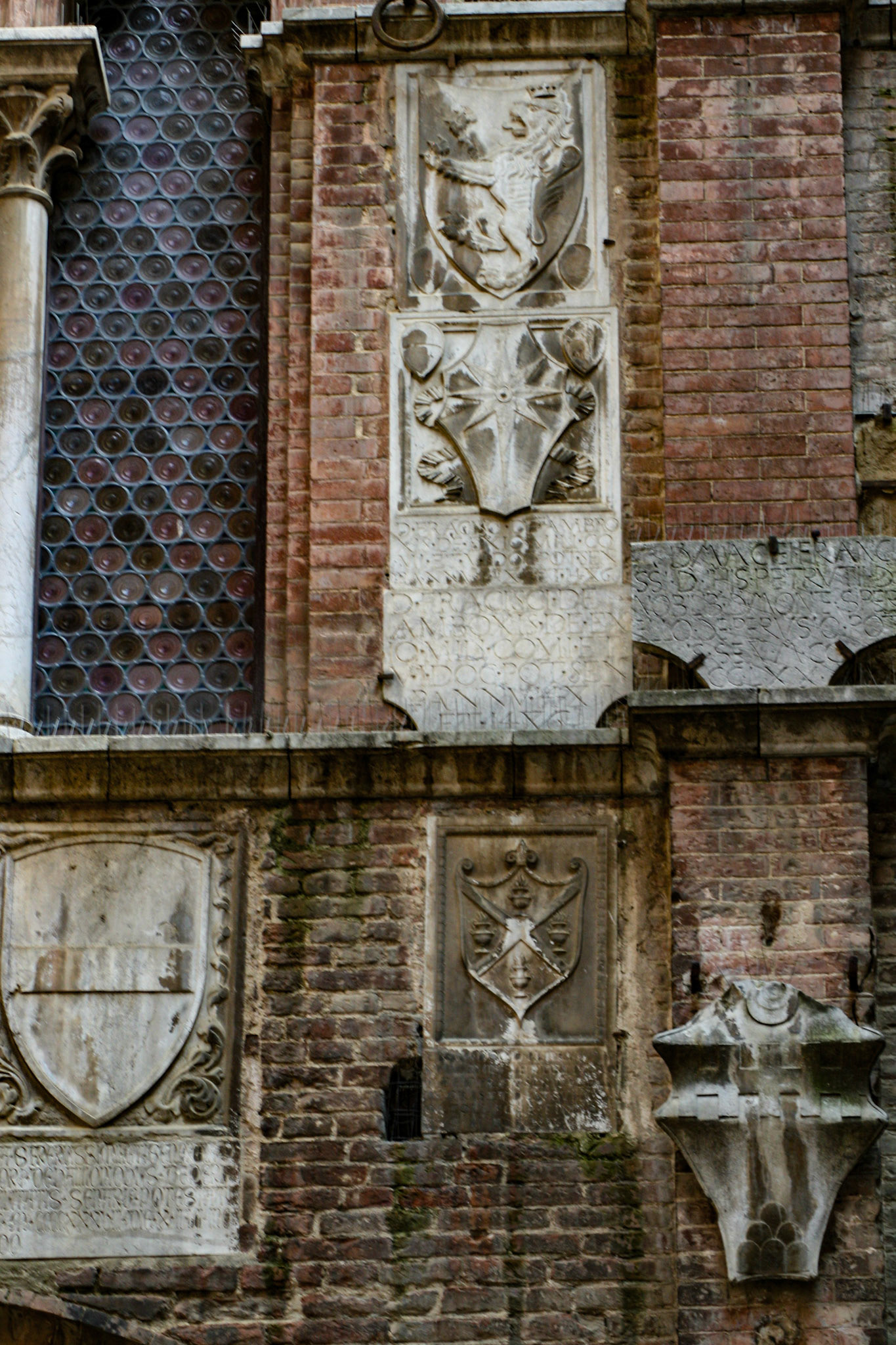 Cortile del Podesta, Courtyard of Palazzo Pubblico in Siena. Italy 