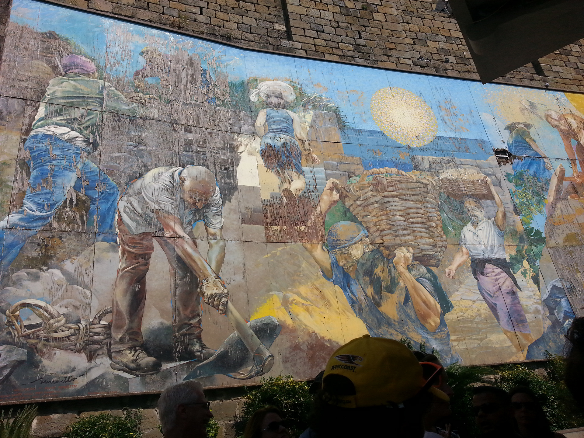 Murals of the painter Silvio Benedetto in Riomaggiore, Italy 