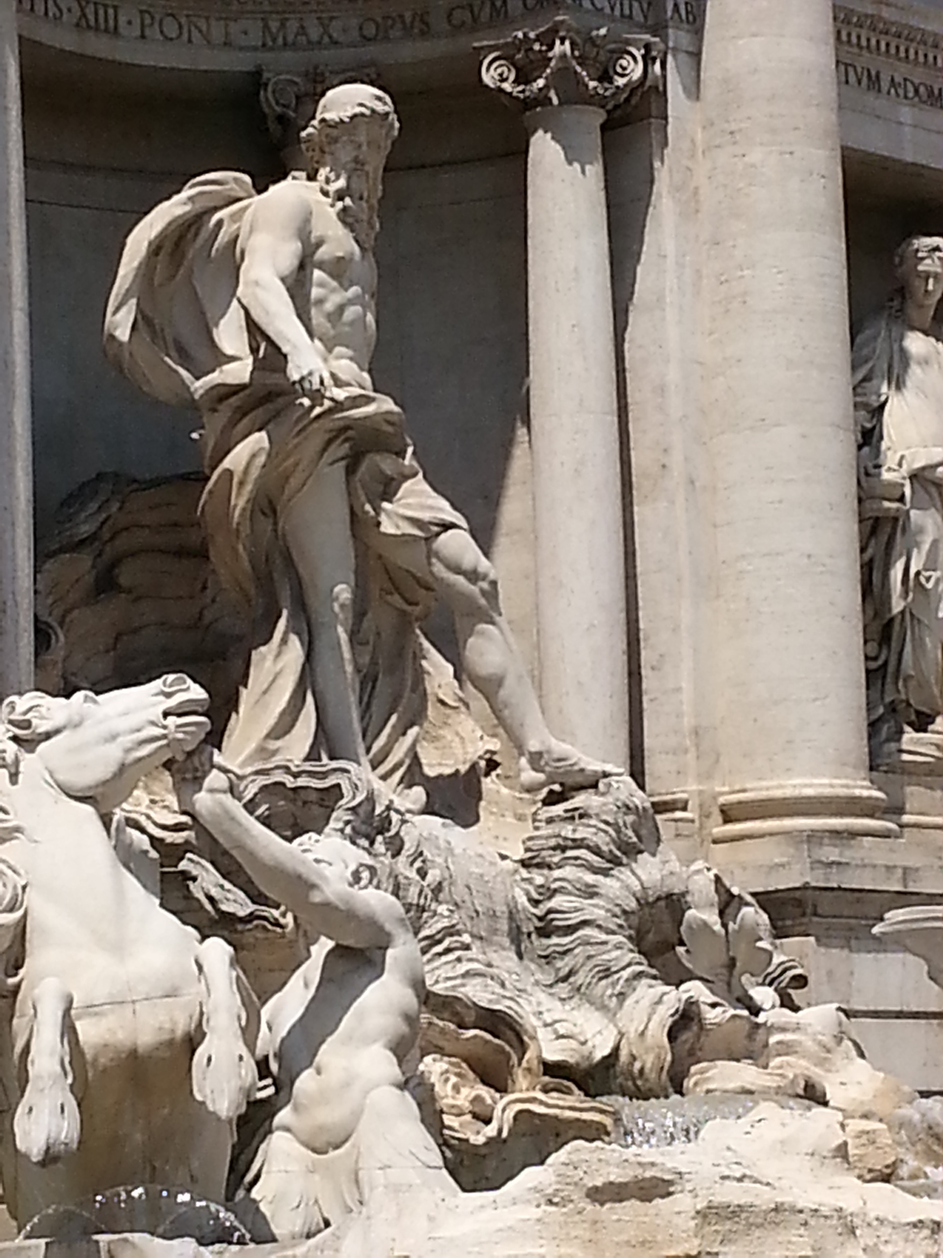 Trevi Fountain detail. Rome, Italy. 