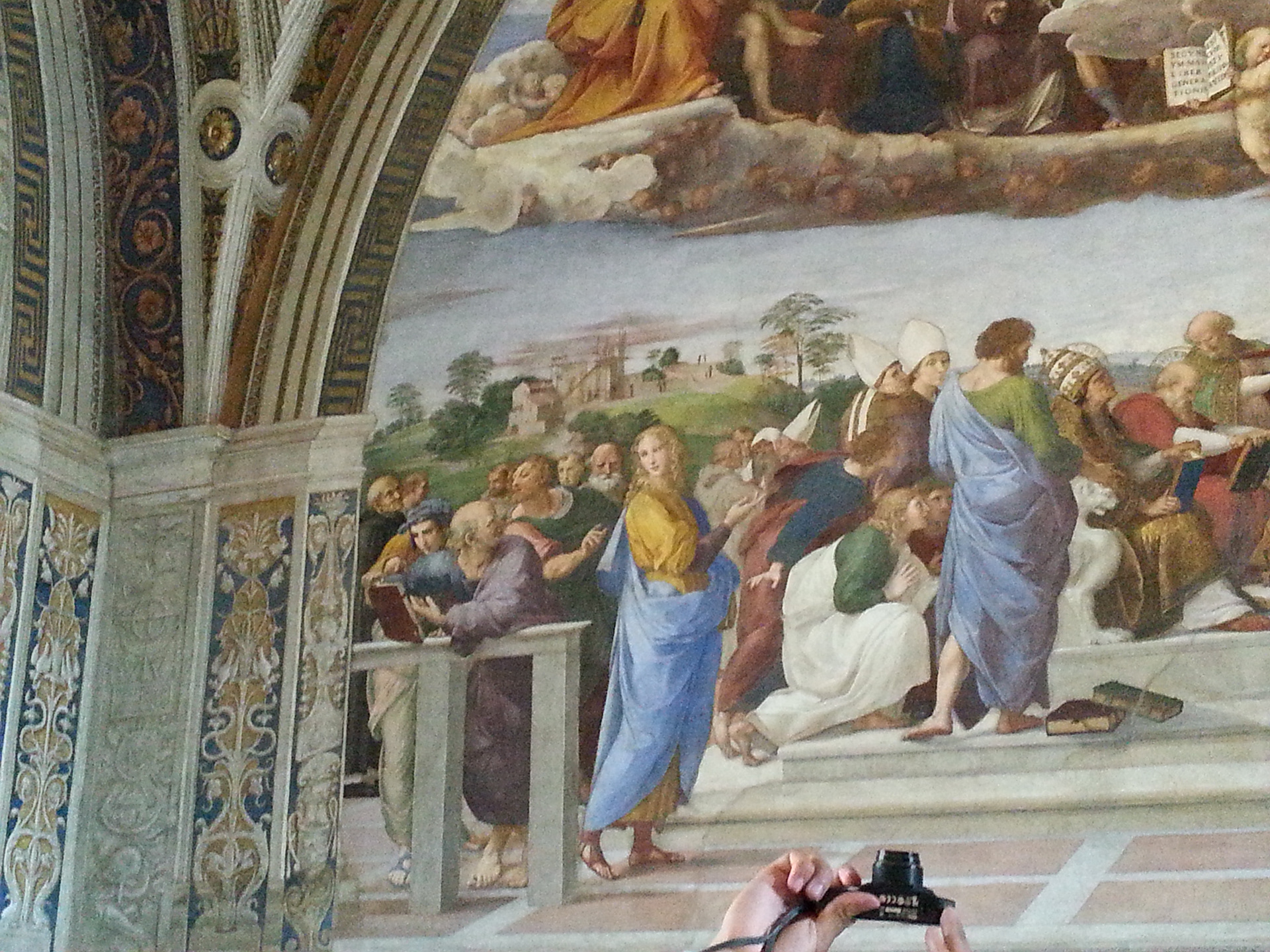 The Disputation of the Sacrament detail.