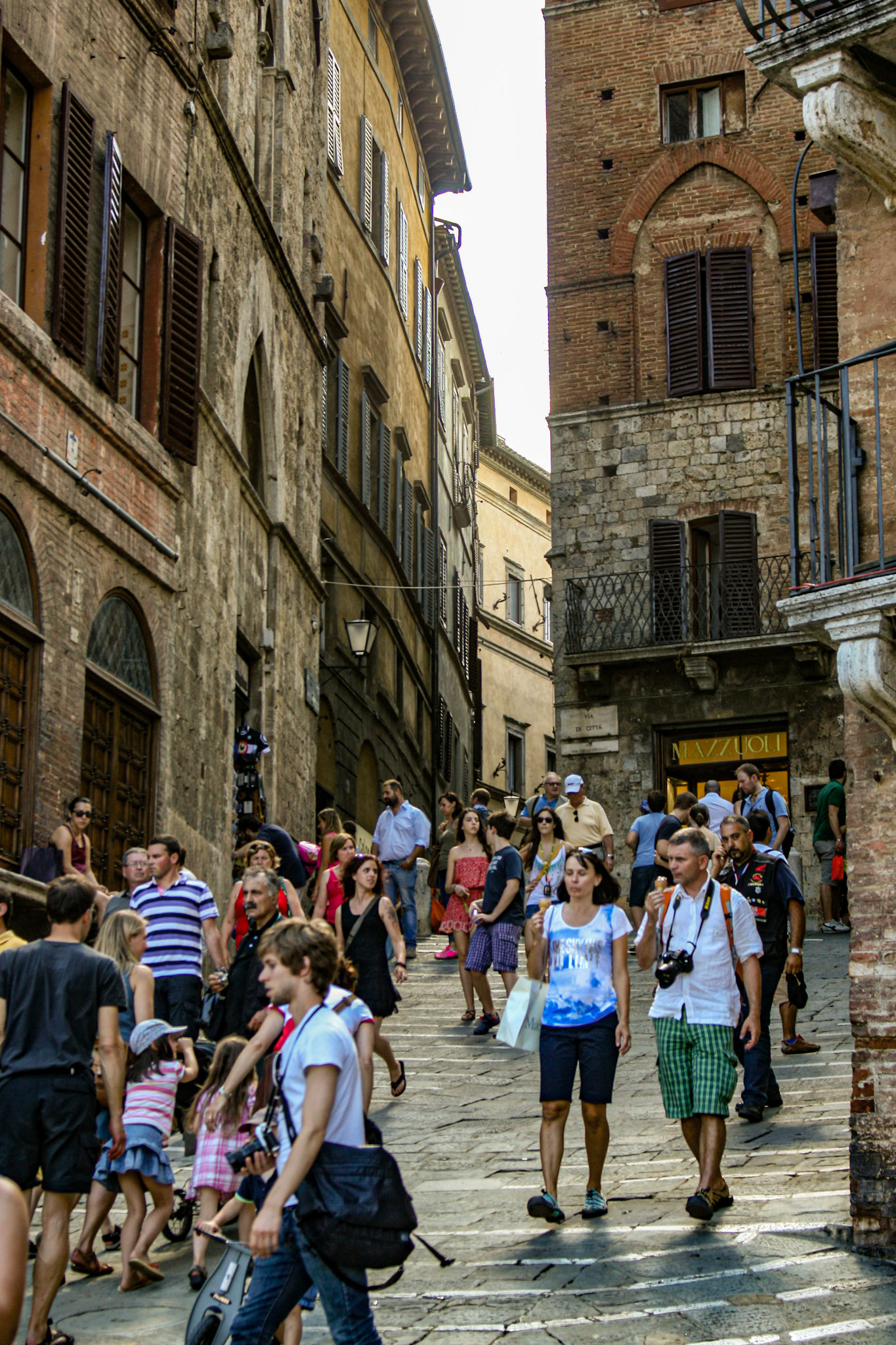 Streets of Siena, Tuscany, Italy.