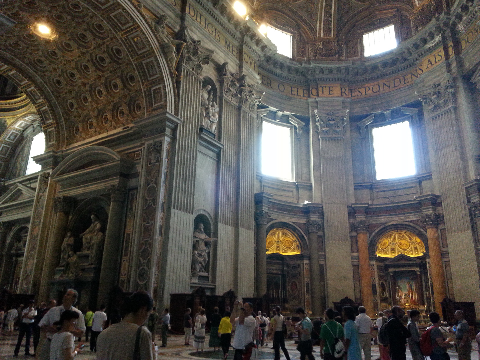 The interior of St. Peter's Basilica in the Vatican