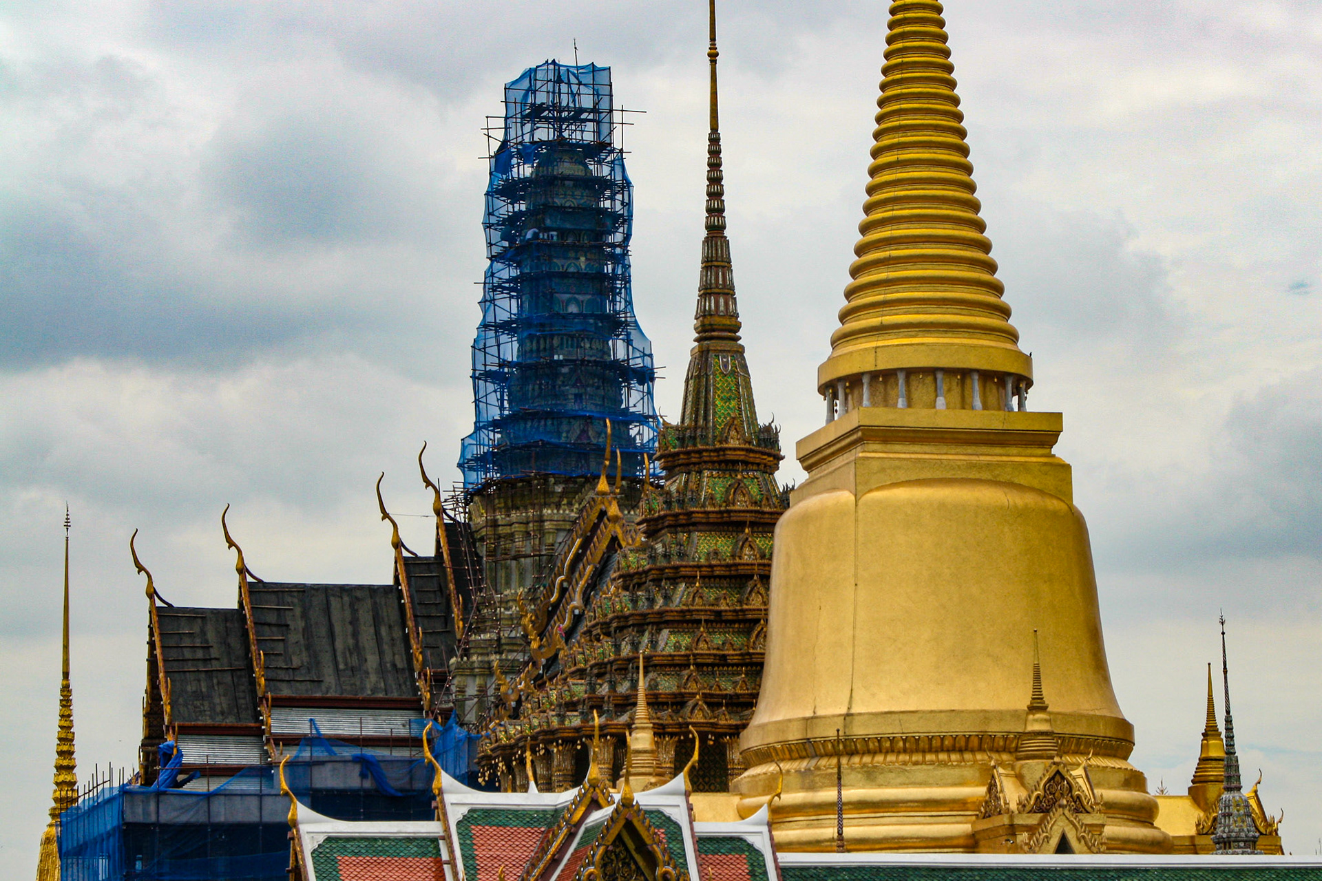 Wat Phra Kaew commonly known in English as the Temple of the Emerald Buddha and officially as Wat Phra Si Rattana Satsadaram, is regarded as the most sacred Buddhist temple in Thailand. It houses the statue of the Emerald Buddha, which is venerated as the country's palladium. 