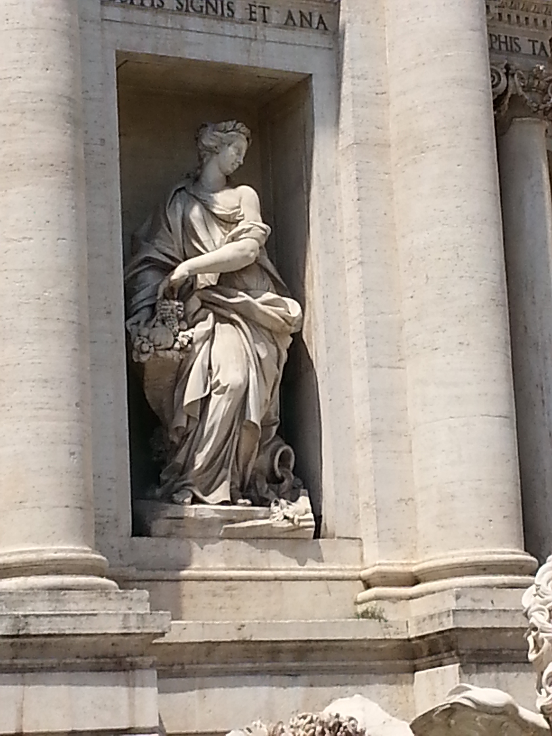 Trevi Fountain detail. Rome, Italy. 