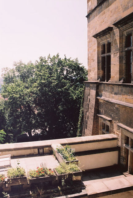 Courtyard outside the Prague Window.