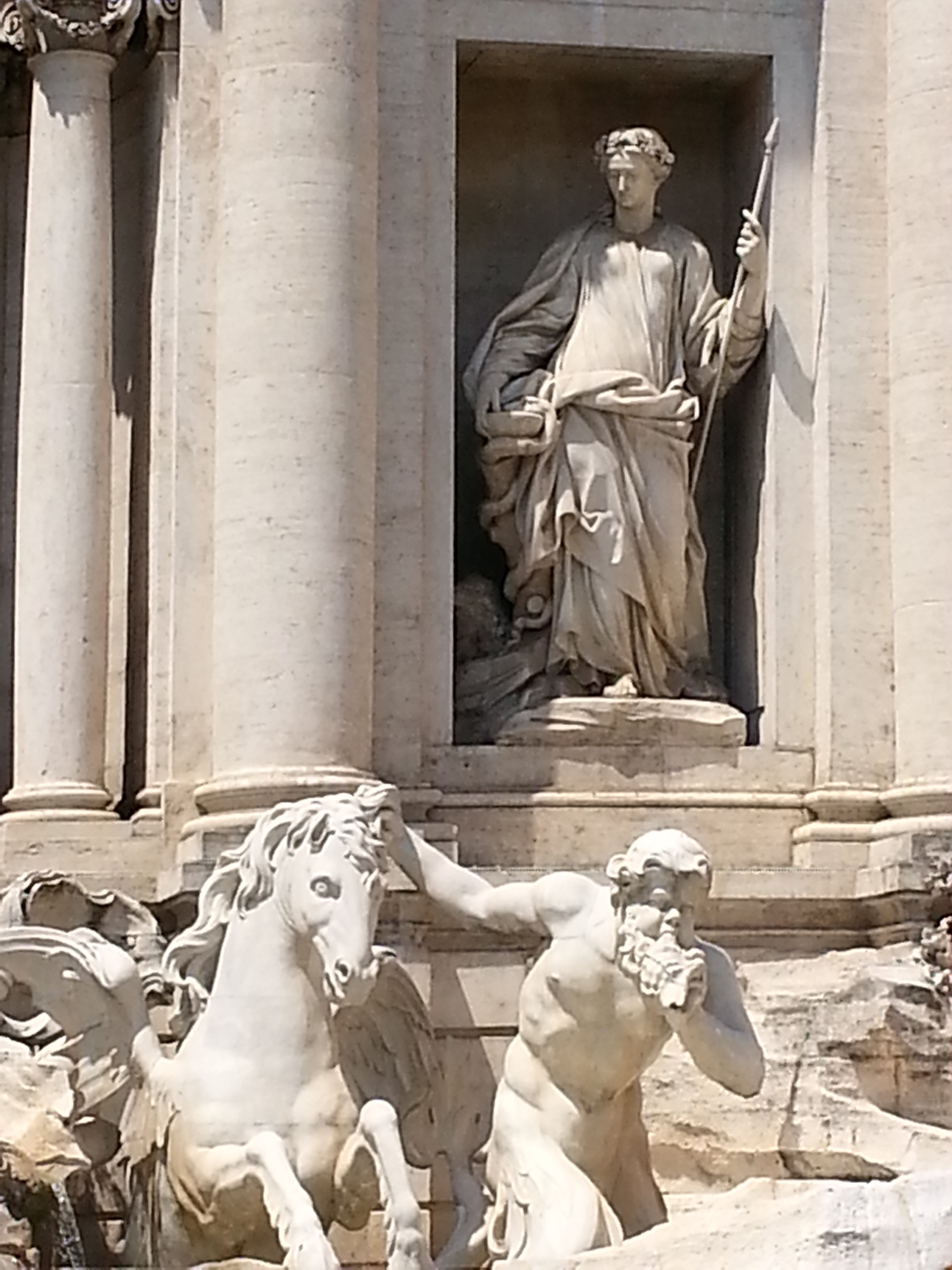 Trevi Fountain detail. Rome, Italy. 