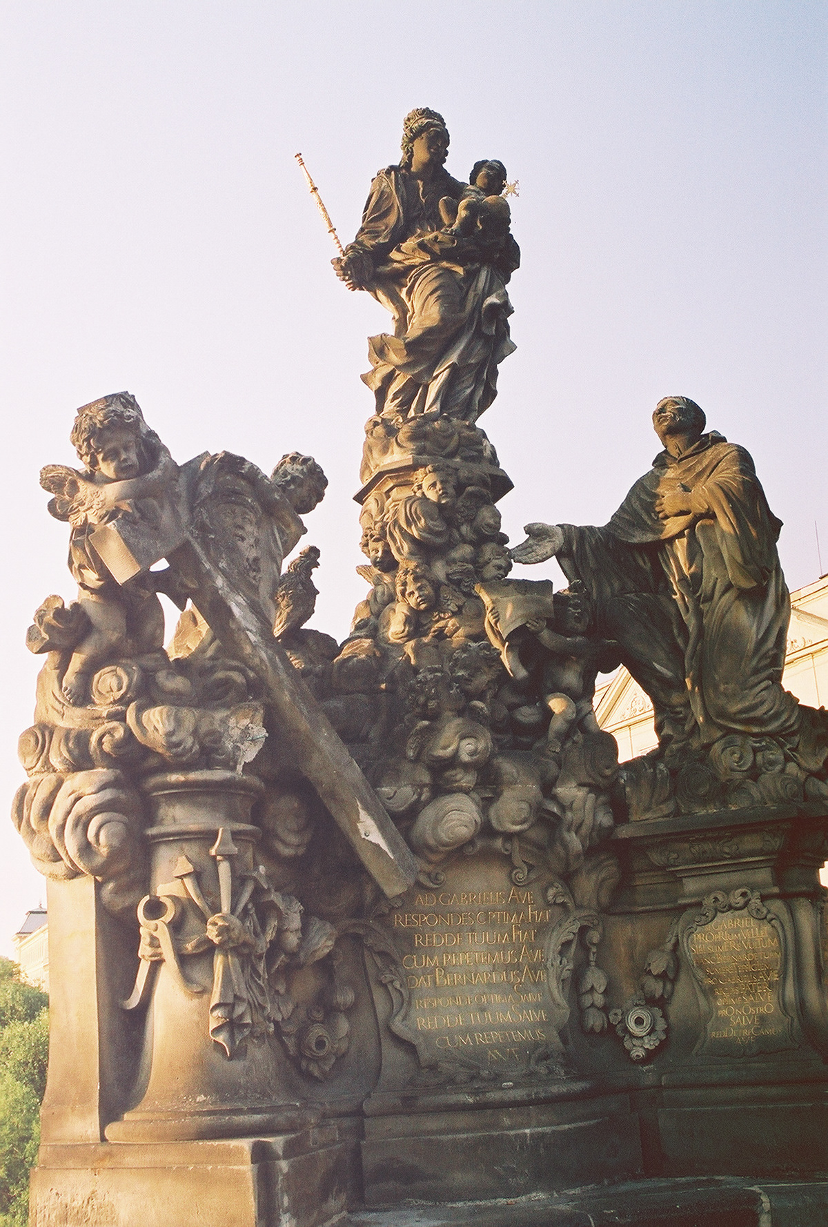 Charles Bridge statues - The Virgin with Saint Bernard
