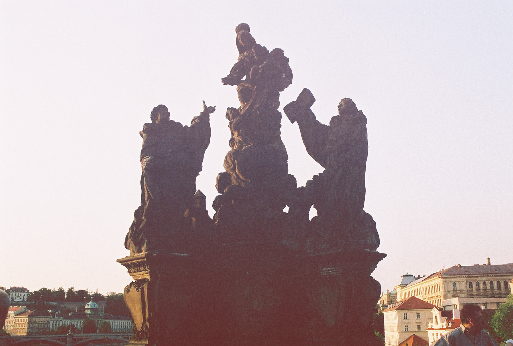 Charles Bridge statues - The Madonna, Saint Dominic and Thomas Aquinas
