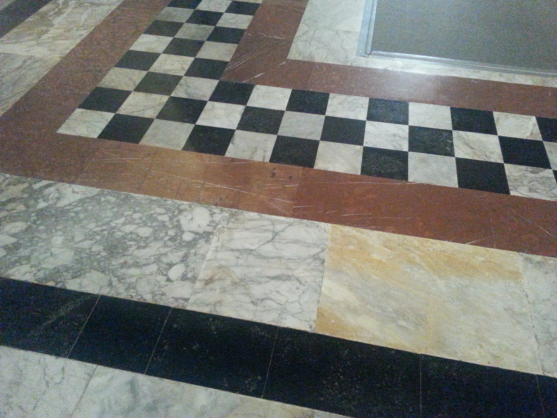    Details of the marble floor of the Duomo, Siena cathedral in Siena, Italy. 