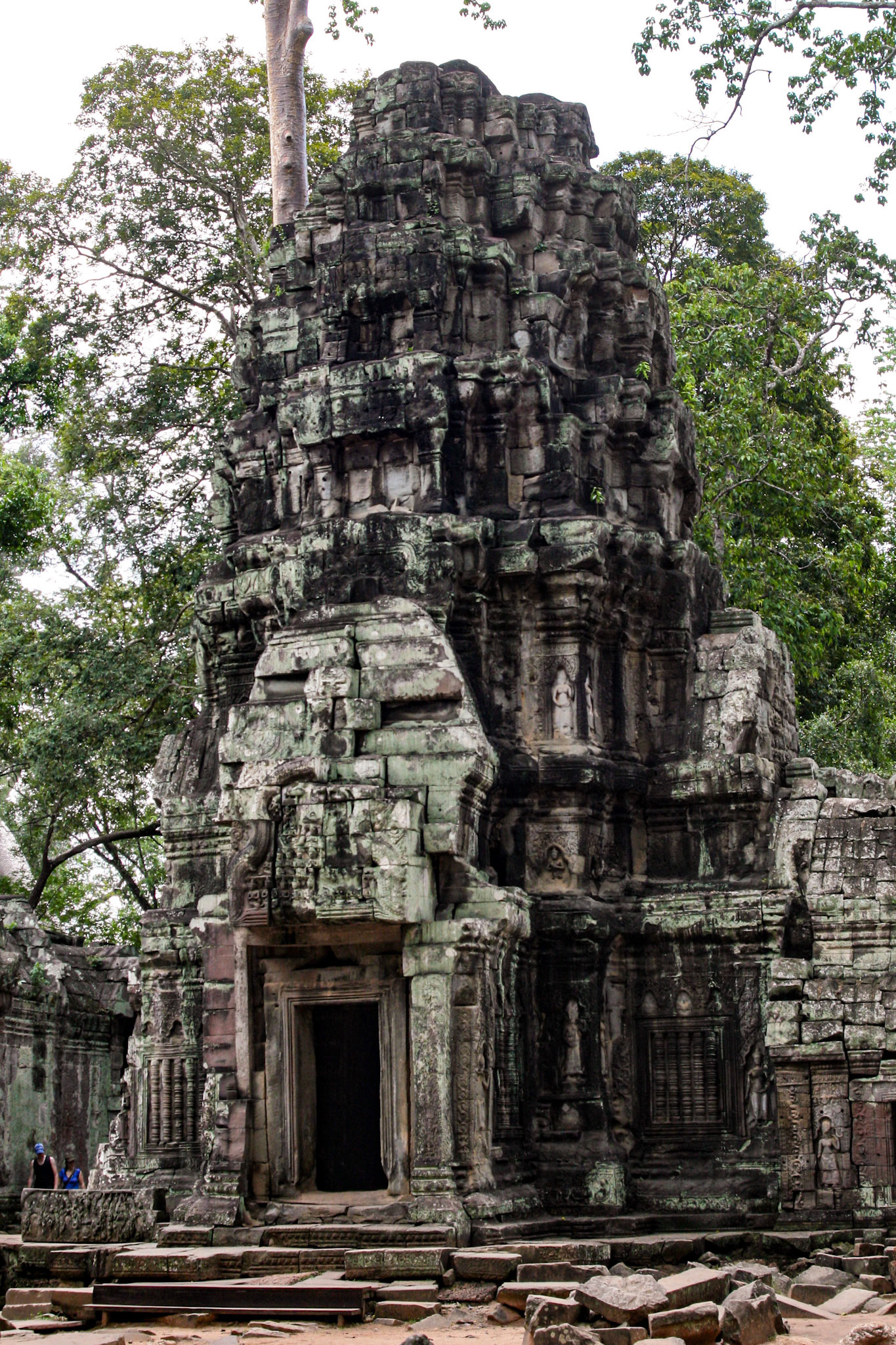 Now claimed by the jungle, Ta Prohm was constructed in the late 12th and early 13th centuries CE. The complex is popular with tourists due to the site's appearance in the movie Tomb Raider. 