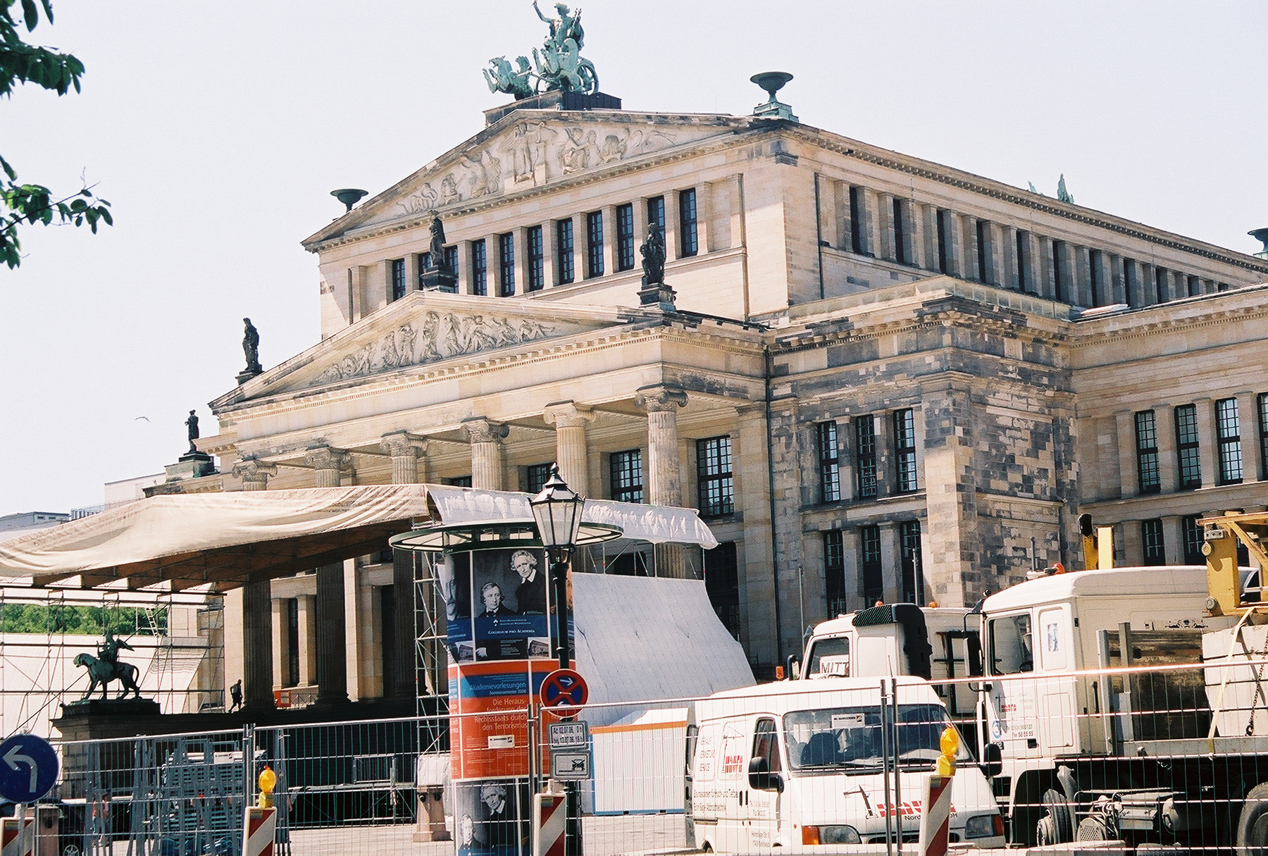 The Gendarmenmarkt is a square in Berlin and the site of an architectural ensemble including the Berlin concert hall and the French and German Churches. In the centre of the square stands a monumental statue of poet Friedrich Schiller. 