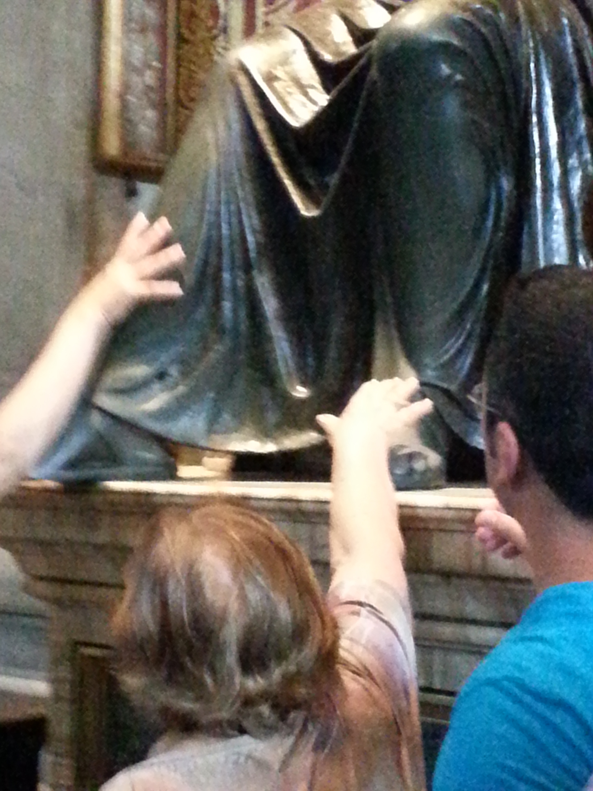 The right foot of this statue in St. Peter's Basilica has been rubbed by visitors' hands praying for wisdom for over 700 years! 