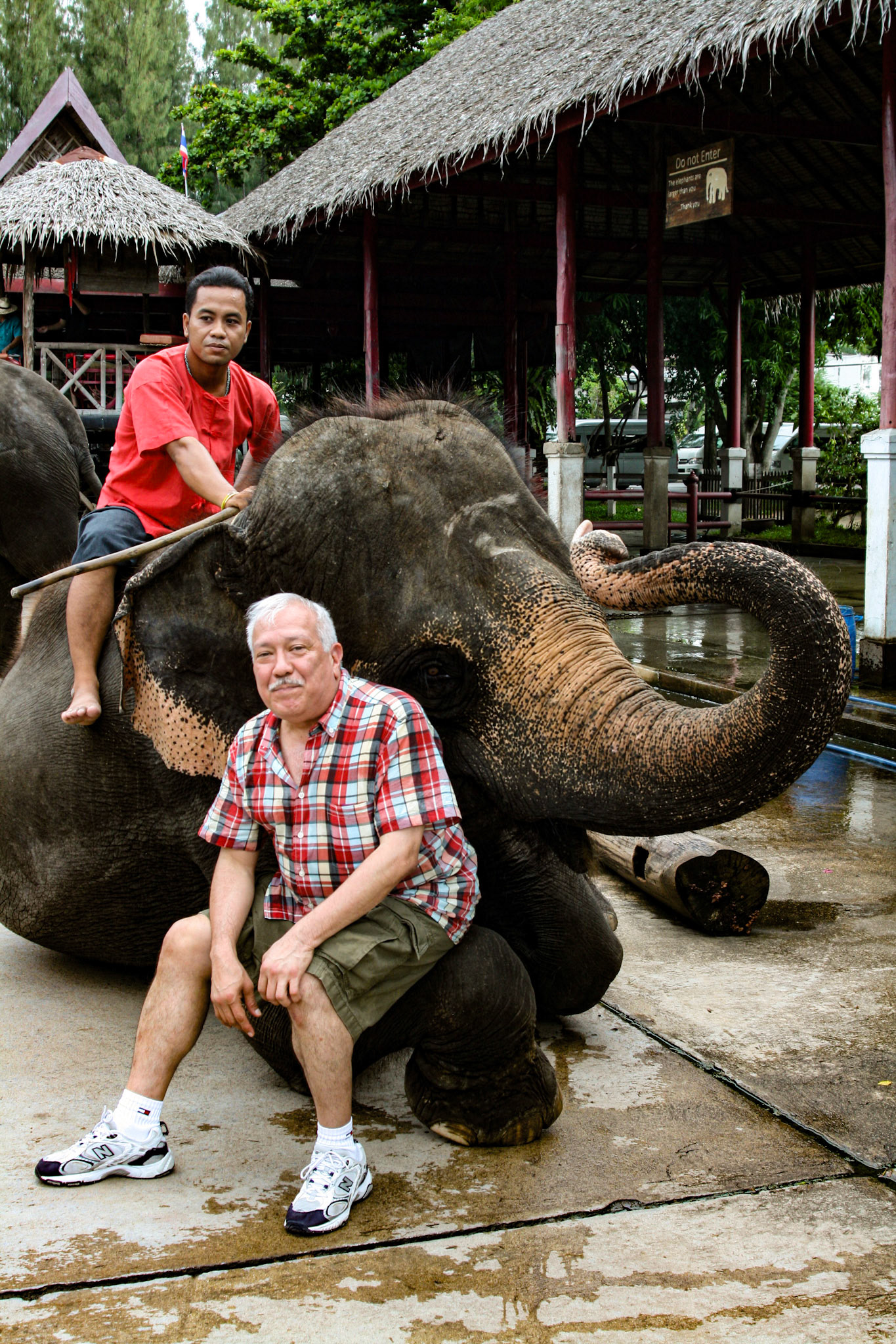 Cuddling with Tiny the Elephant