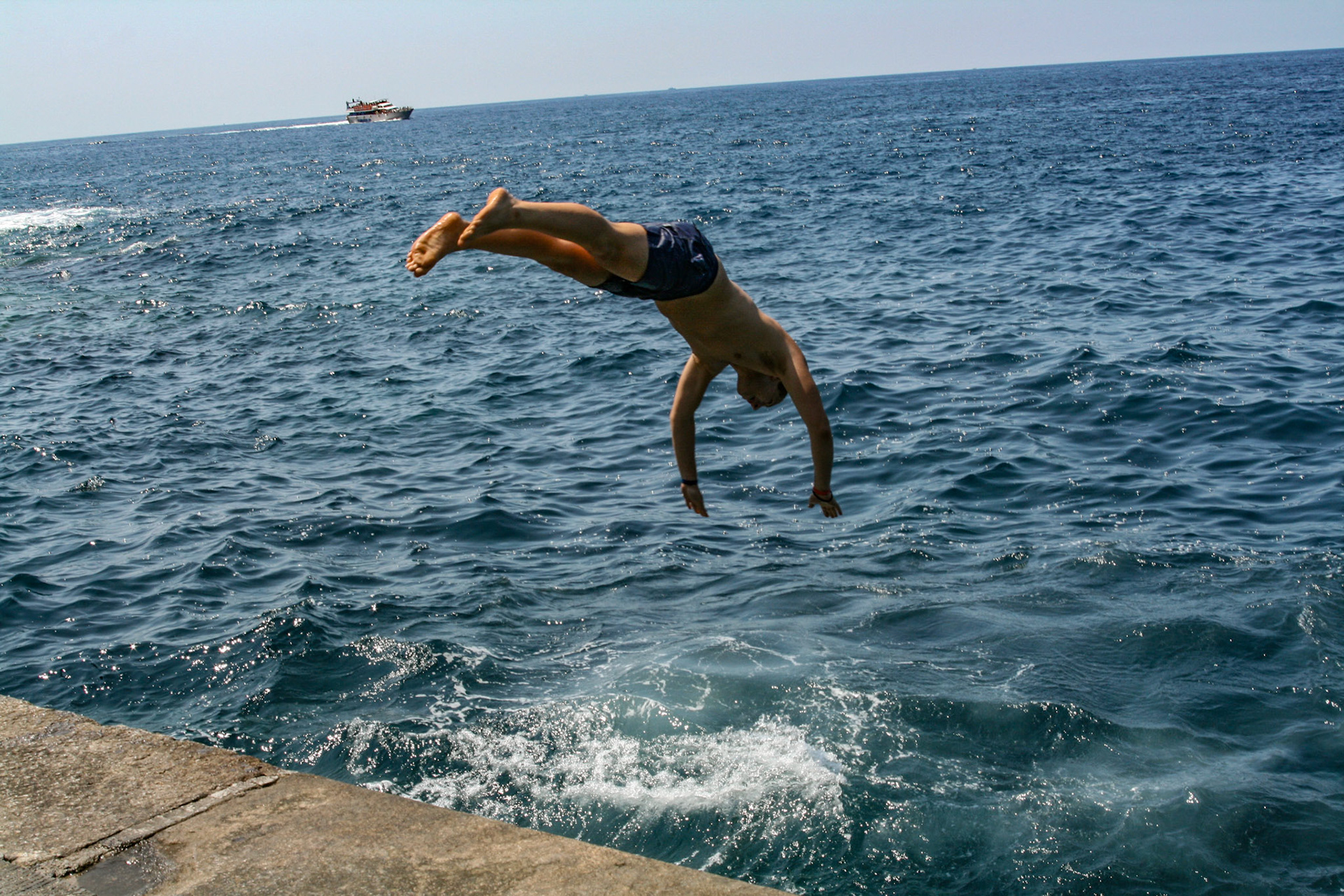 Some of the locals taking advantage of the cool Mediterranean waters.