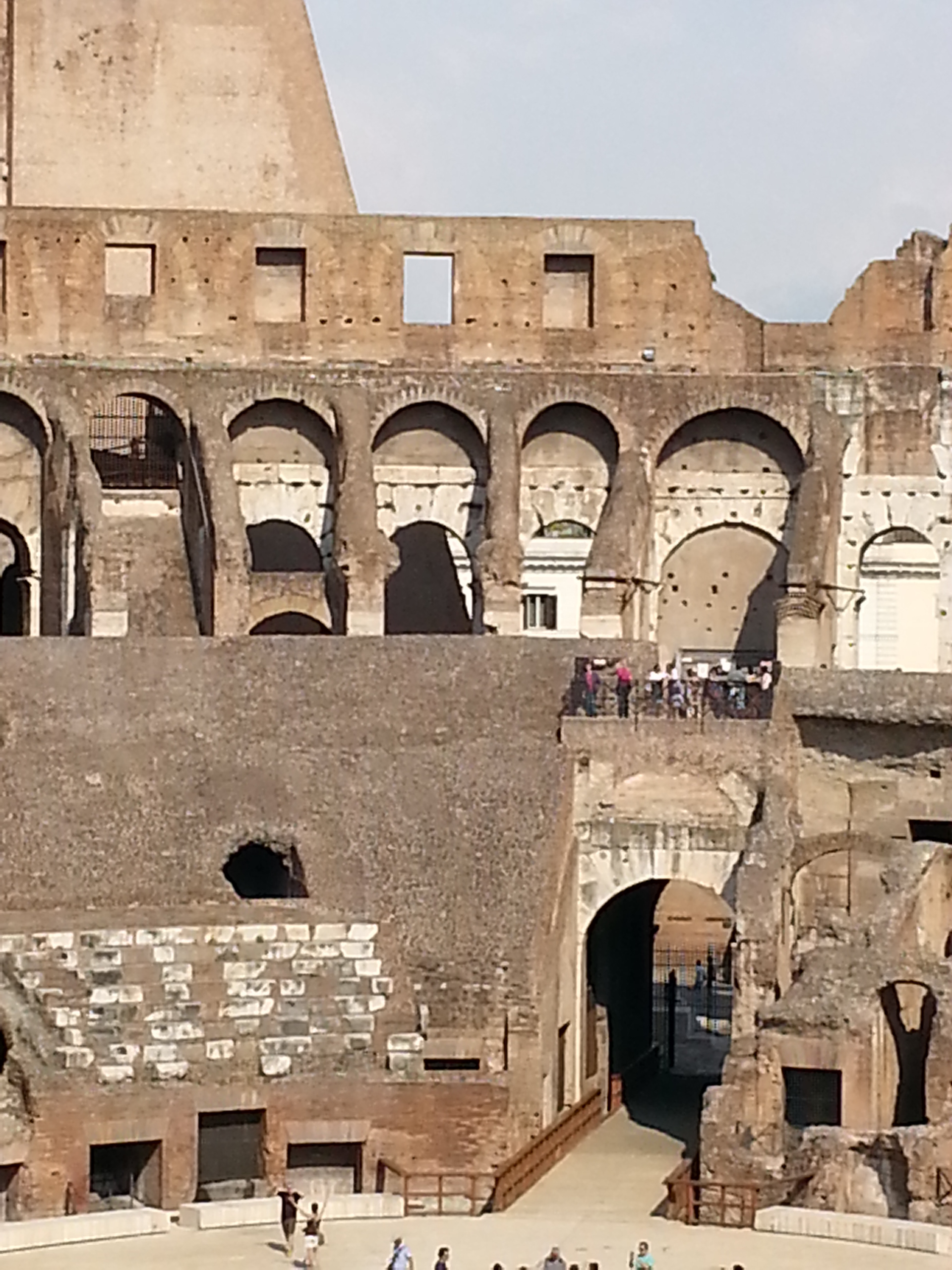 The podium above the archway is where the Emperor would sit during events.