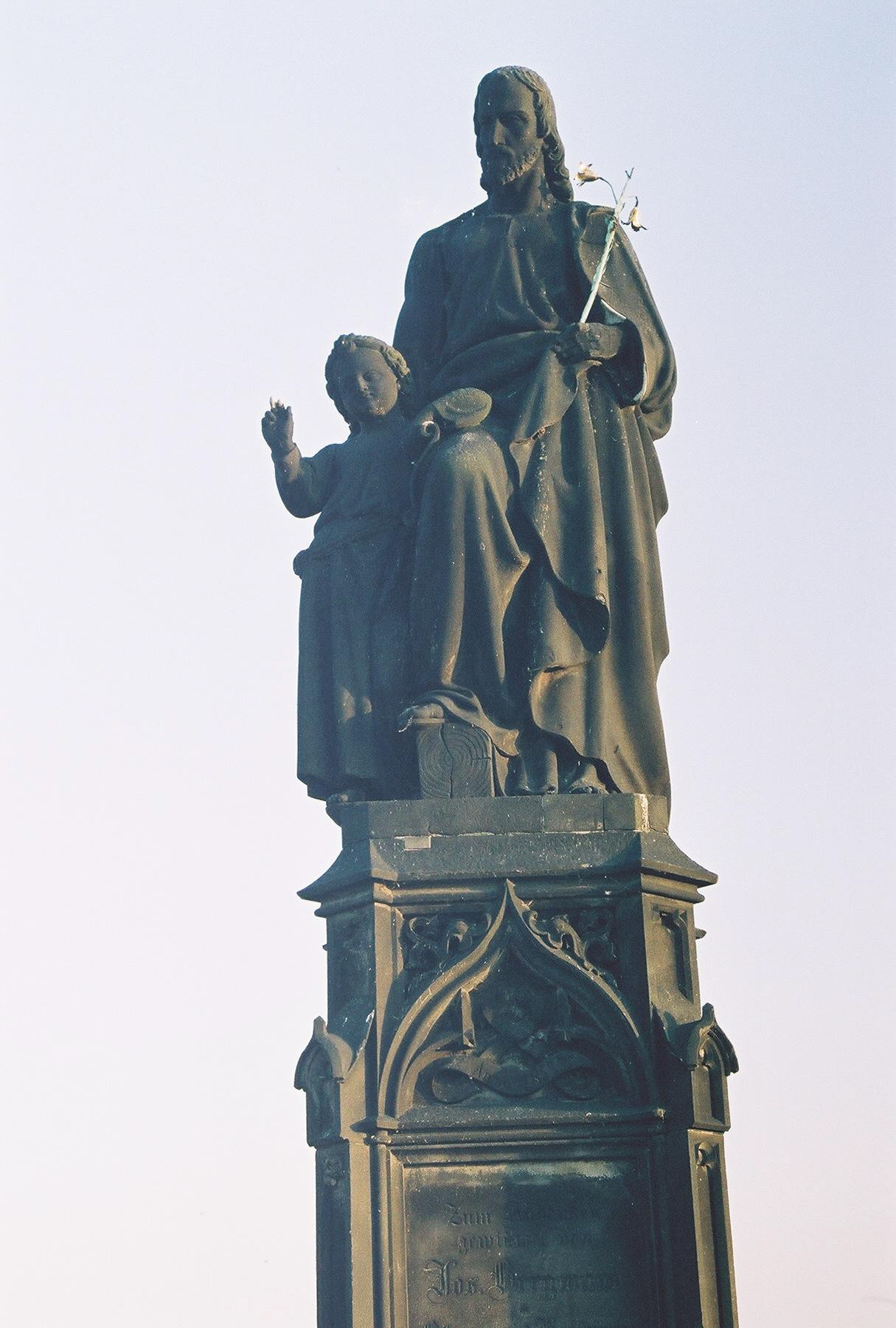 Charles Bridge statues - St Joseph with a young Christ 