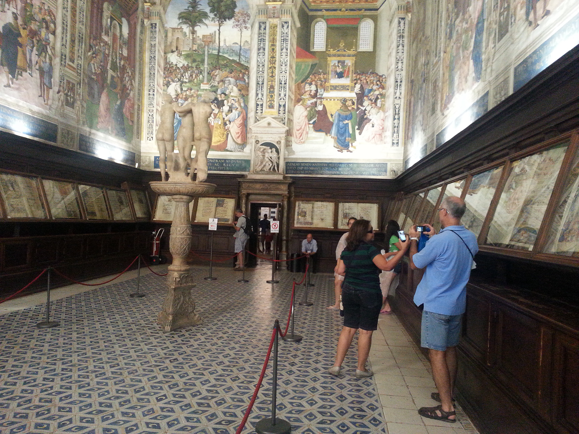 Along with other rare books, Siena's illuminated choir books are also held and conserved at the Piccolomini Library, including some of the famous books and manuscripts. 
