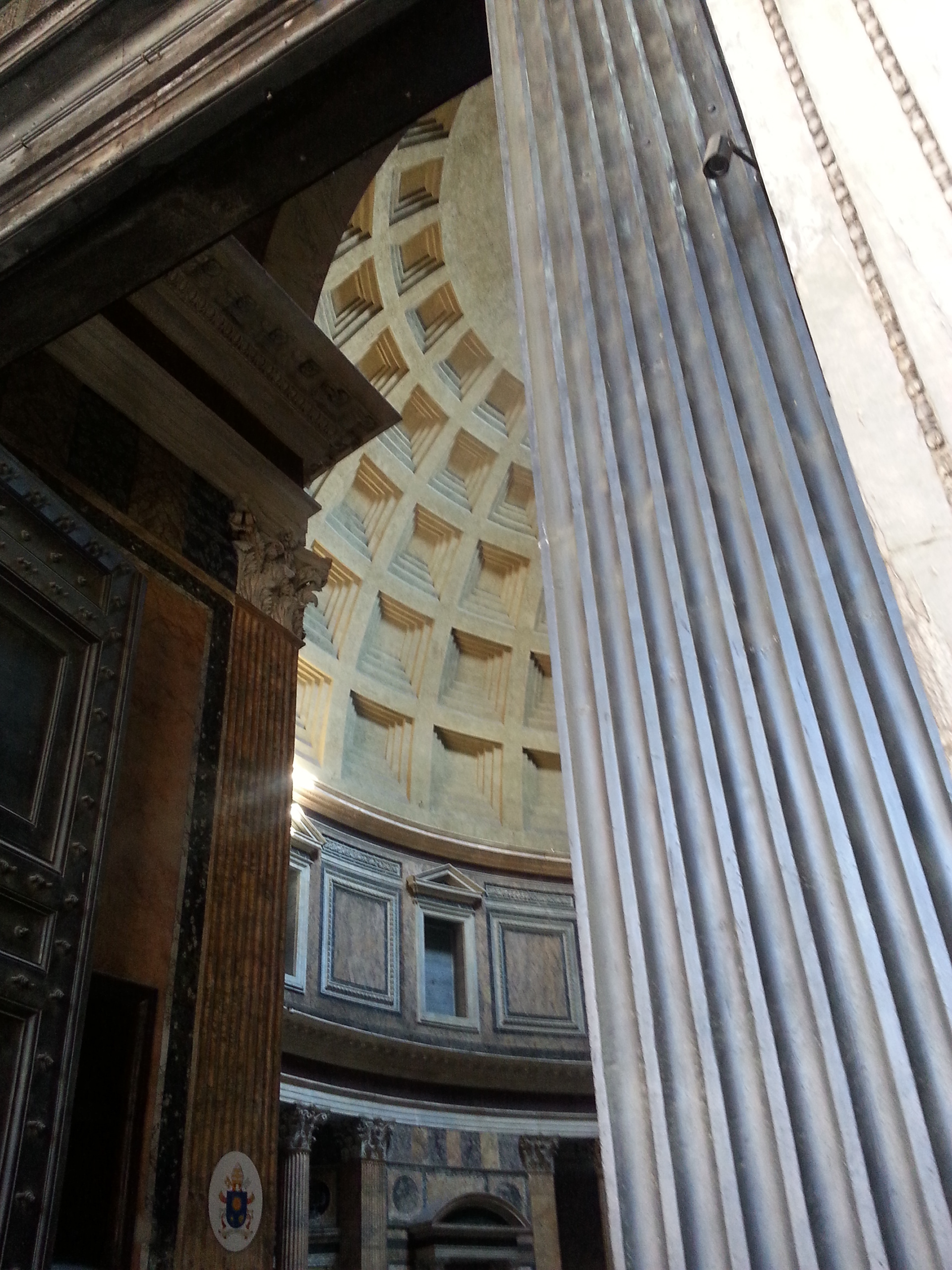 A variety of textures - Architectural detail. The Pantheon, Rome, Italy.