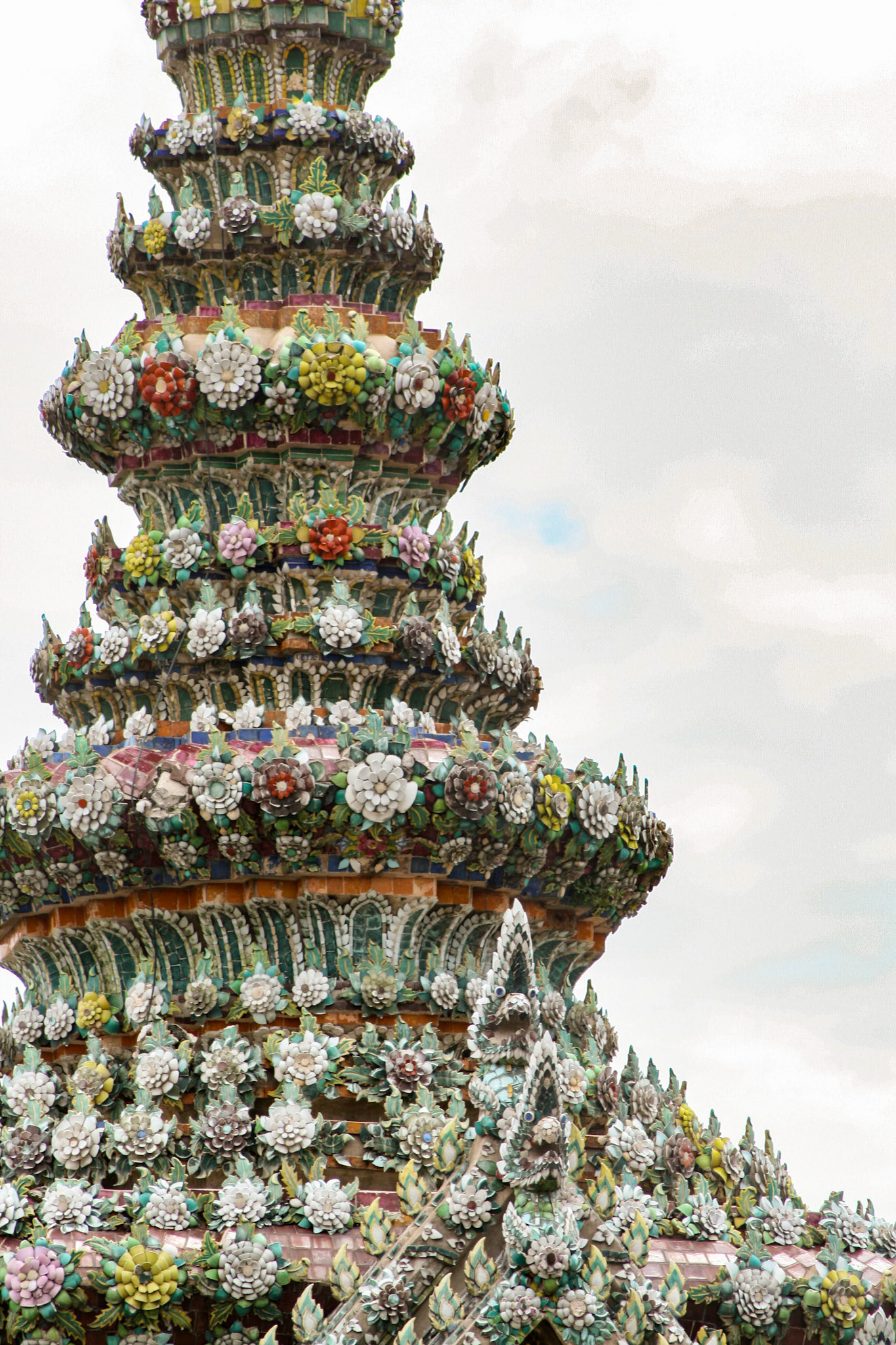 Architecture detail at Temple of Emerald Buddha (Wat Phra Kaew) 