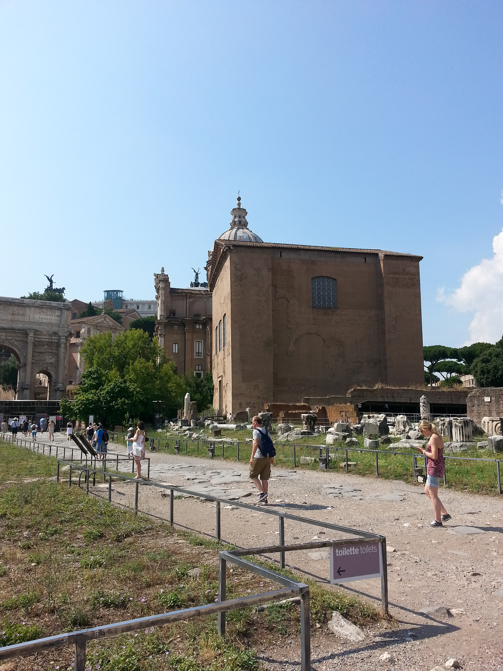 The Curia Julia (Latin: Curia Iulia, Italian: Curia Iulia) is the third named curia, or senate house, in the ancient city of Rome. It was built in 44 BC, when Julius Caesar replaced Faustus Cornelius Sulla's reconstructed Curia Cornelia, which itself had replaced the Curia Hostilia. Caesar did so to redesign both spaces within the Comitium and the Roman Forum. The alterations within the Comitium reduced the prominence of the Senate and cleared the original space. The work, however, was interrupted by Caesar's assassination at the Curia of Pompey of the Theatre of Pompey, where the Senate had been meeting temporarily while the work was completed. The project was eventually finished by Caesar's successor, Augustus Caesar, in 29 BC. 