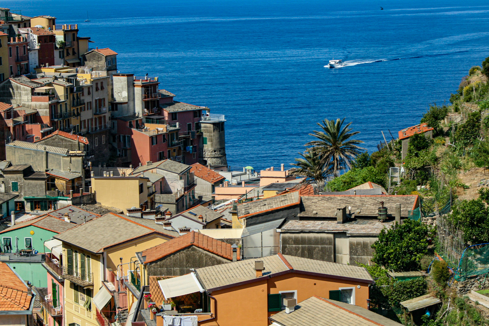 The Cinque Terre - Five very beautiful, vividly colored villages located on cliffs overlooking the sea.
