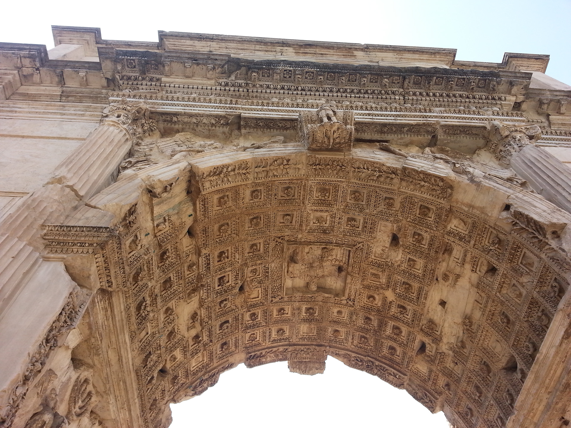 The Arch of Titus contains panels depicting the triumphal procession celebrated in 71 AD after the Roman victory culminating in the fall of Jerusalem and provides one of the few contemporary depictions of artifacts of Herod's Temple. It became a symbol of the Jewish diaspora, and the menorah depicted on the arch served as the model for the menorah used as the emblem of the state of Israel. 