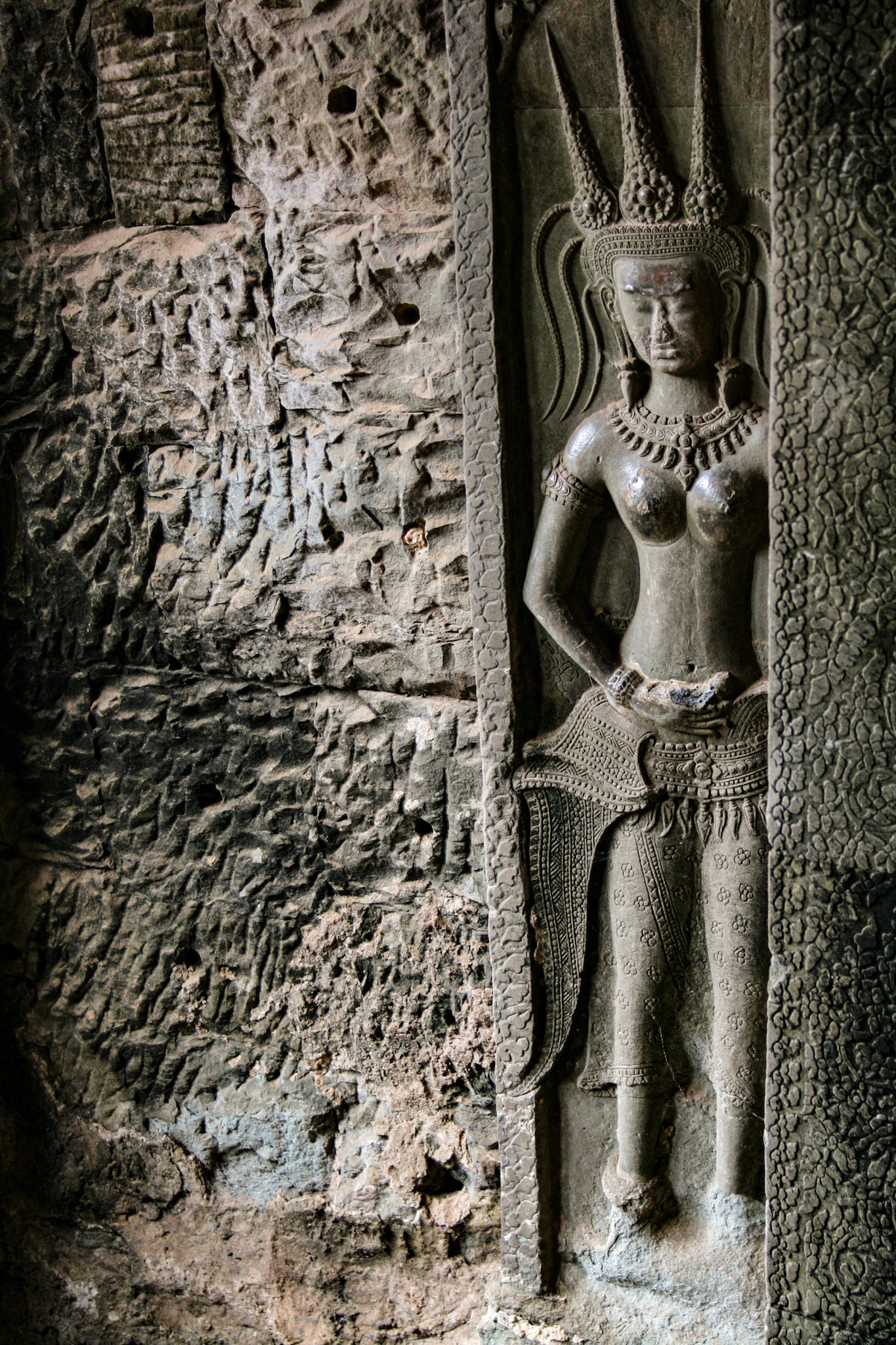 Apsara of Angkor Wat, Khmer Temple, Siem Reap, Cambodia. 