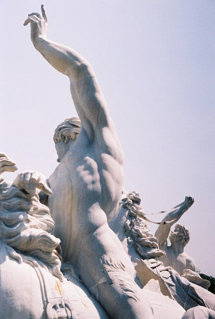 A part of the Schönbrunn Palace's Neptune Fountain