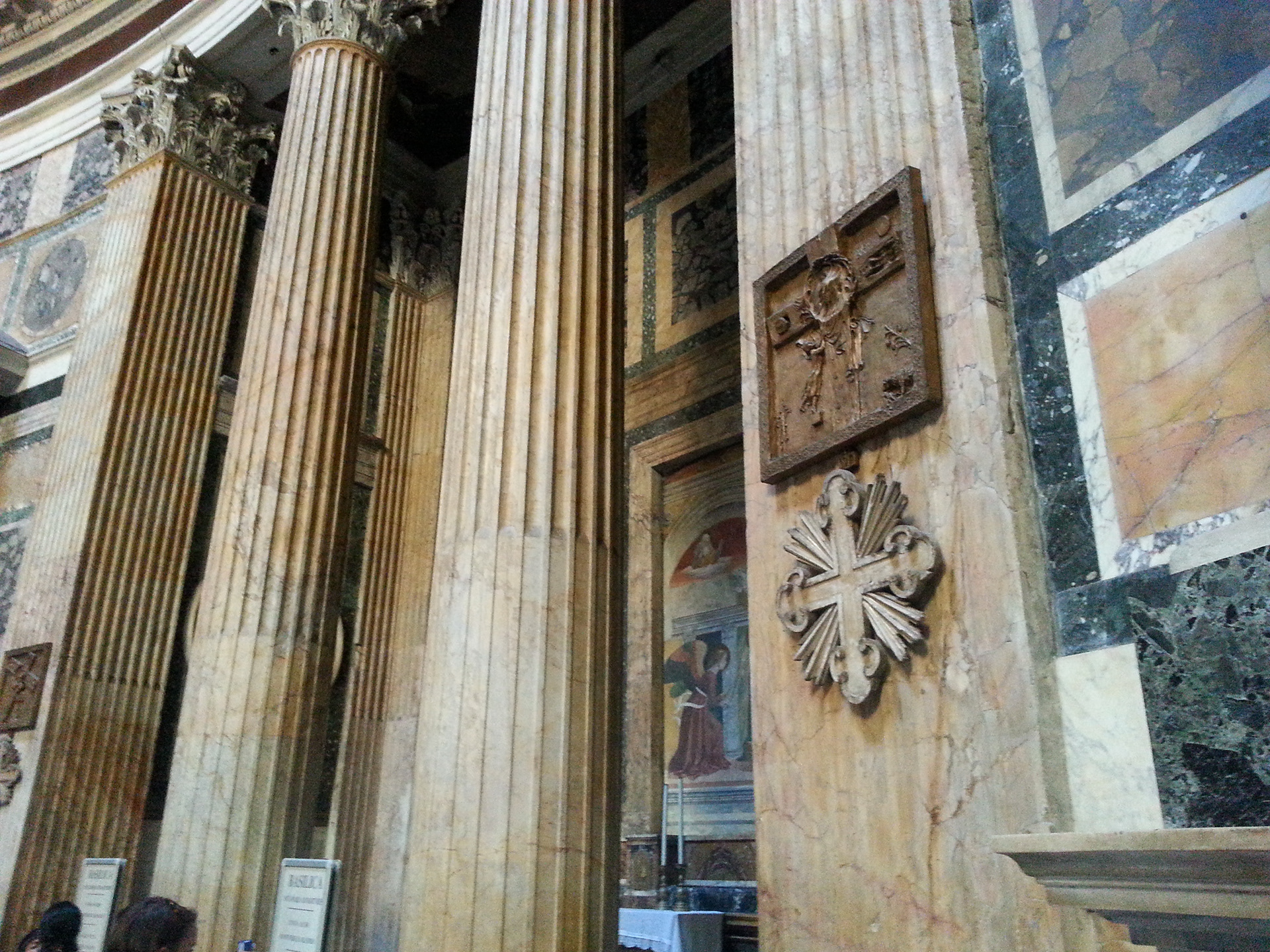 The Pantheon (from Greek Pantheion, "temple of all the gods") Architectural detail.