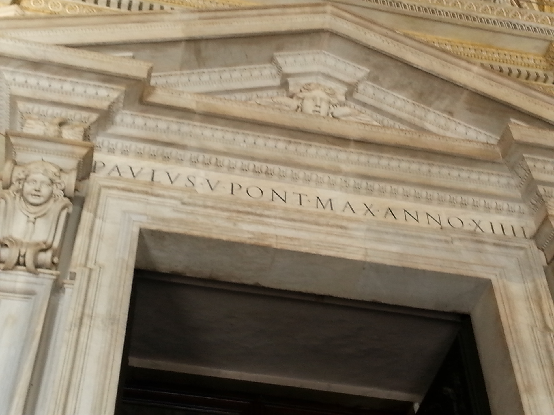 Entryway into St. Peter's Basilica.