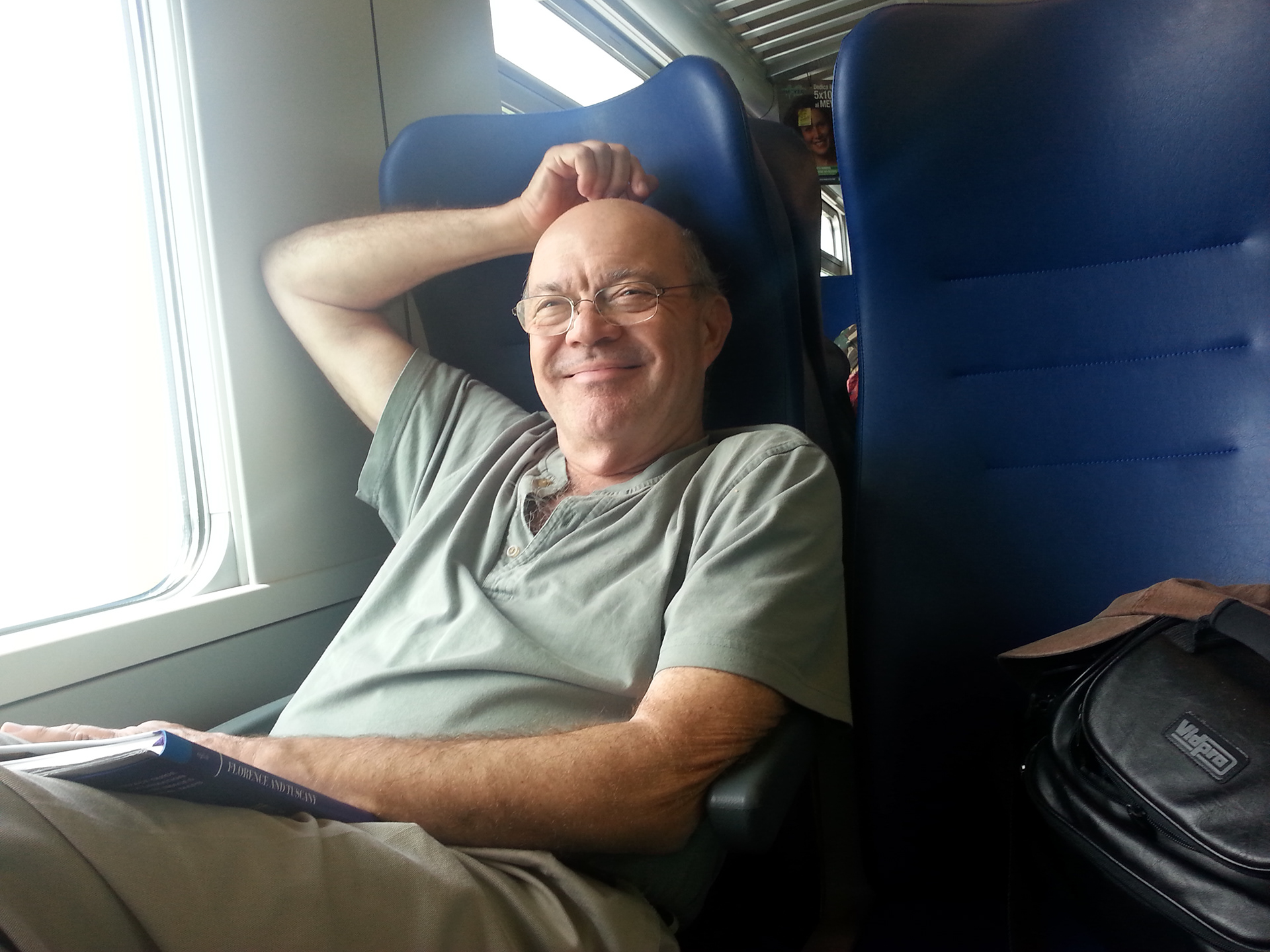 David Soileau prepares for departure to Siena, Tuscany, Italy.