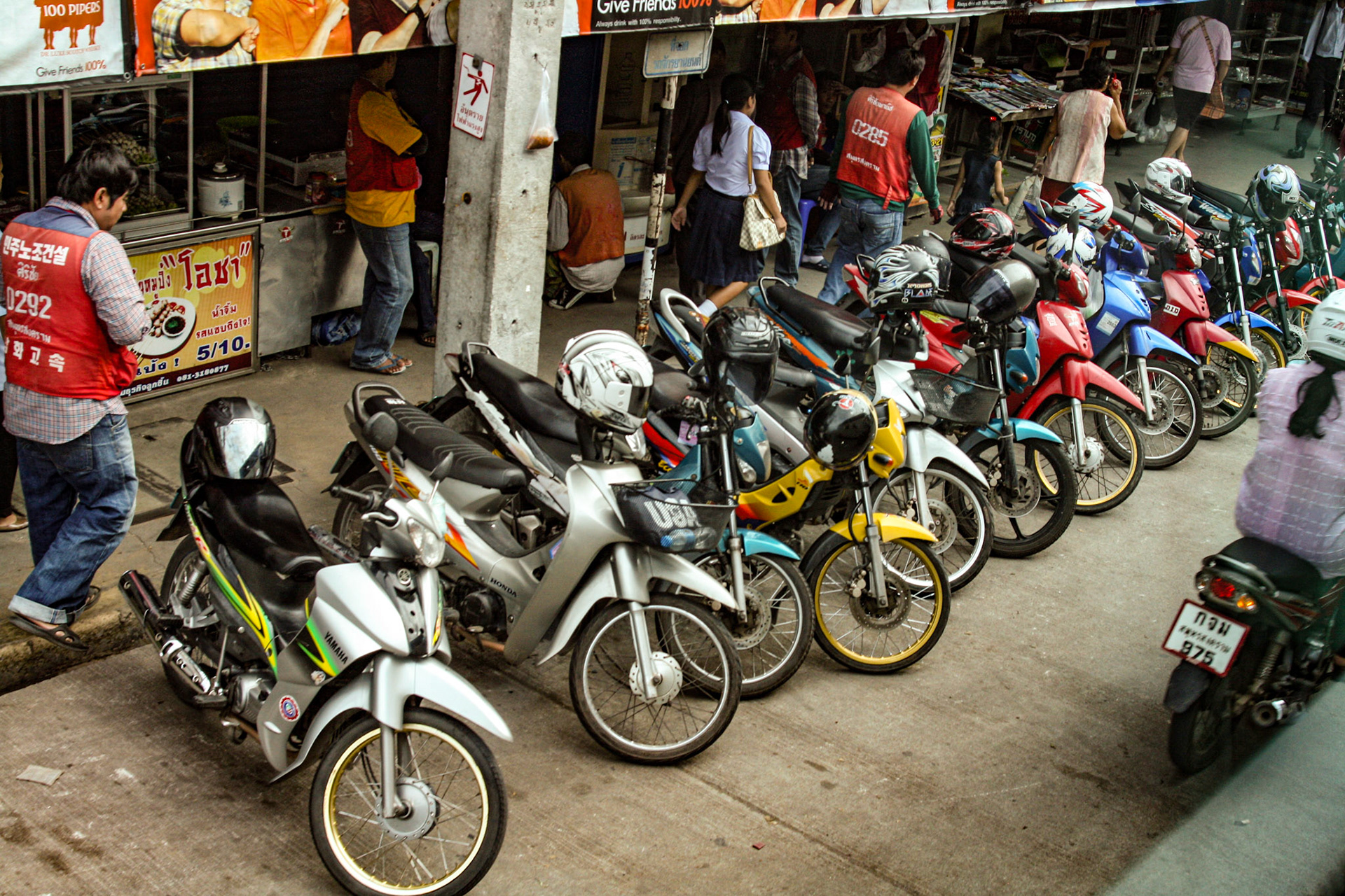 A very common mode of travel in Bangkok.
