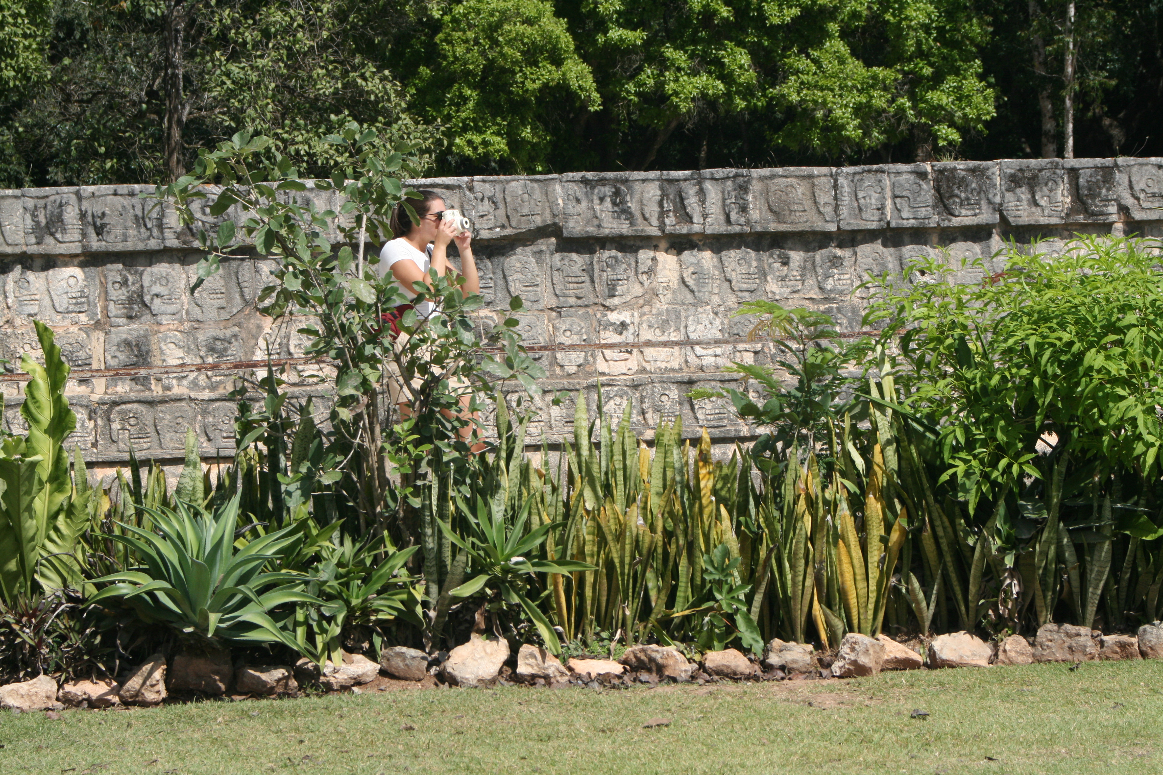 Wall of Skulls meant to ward off evil intruders.