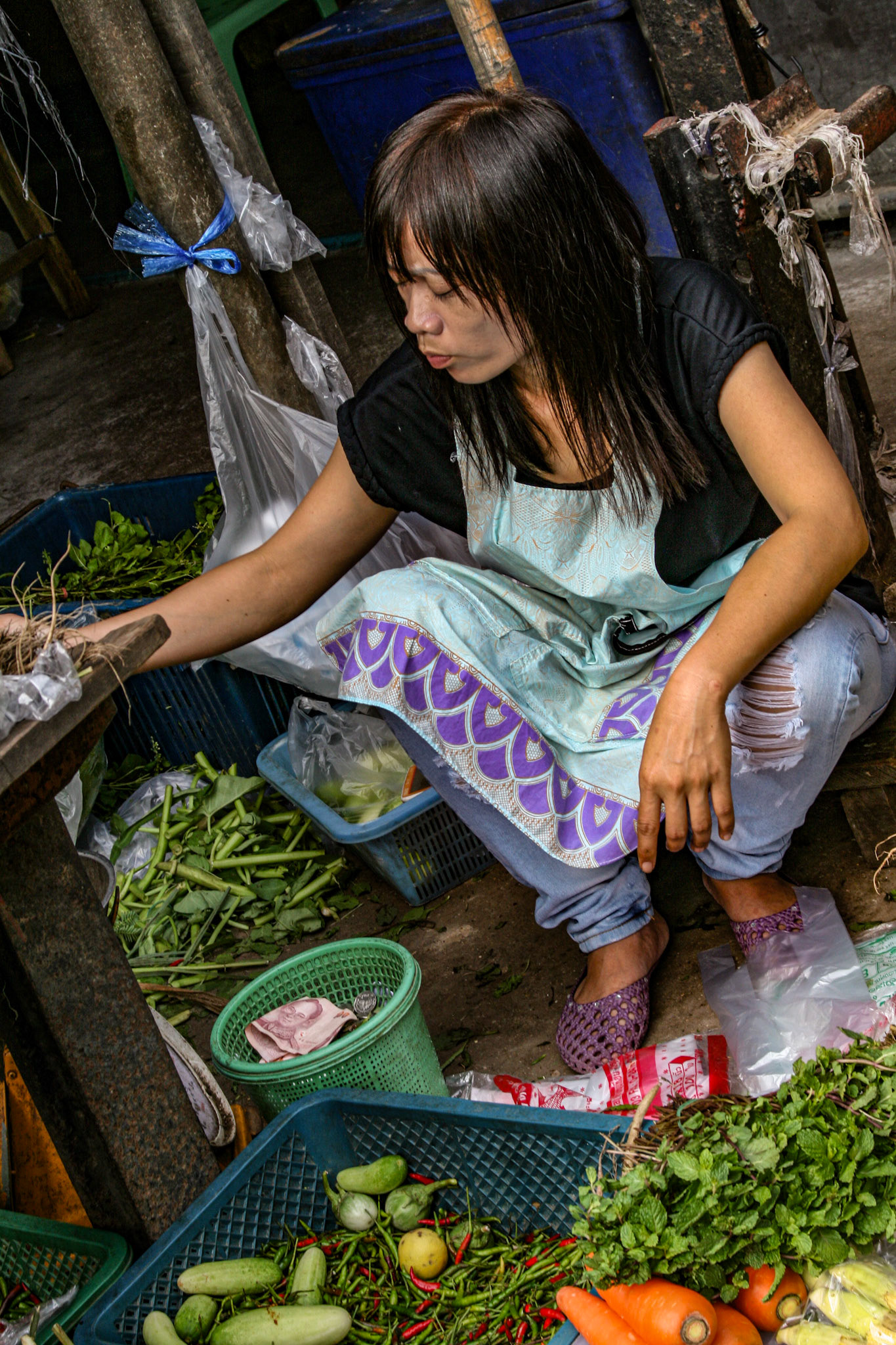 The Maeklong Railway Market at Maeklong, Thailand