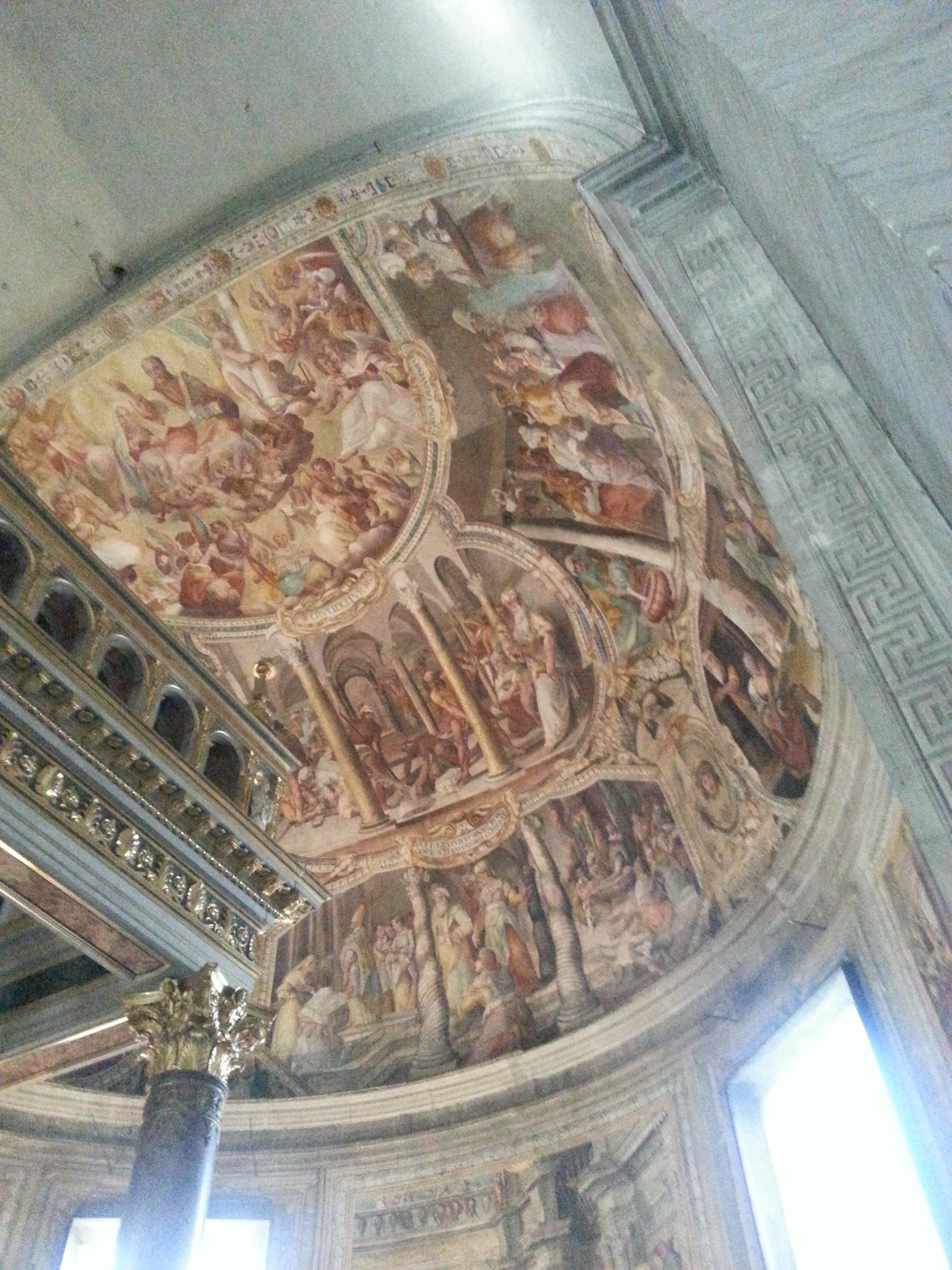 Ceiling St. Peter in Chains, Rome, Italy.