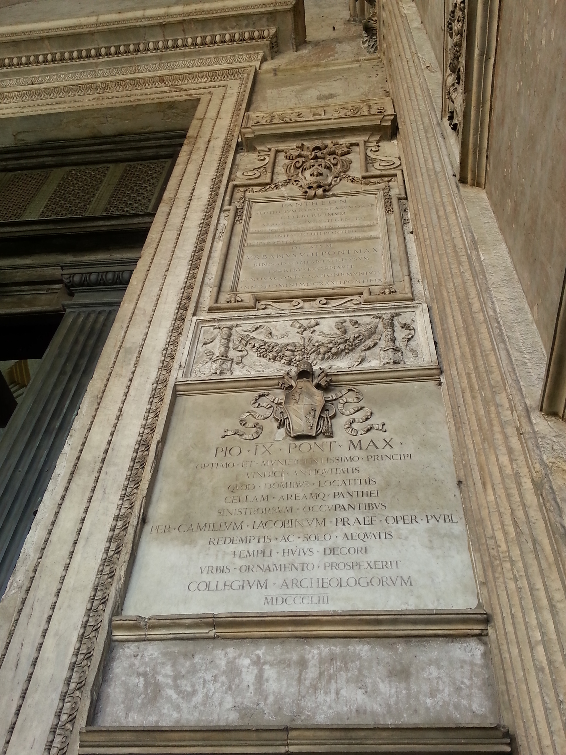 The Pantheon entrance.