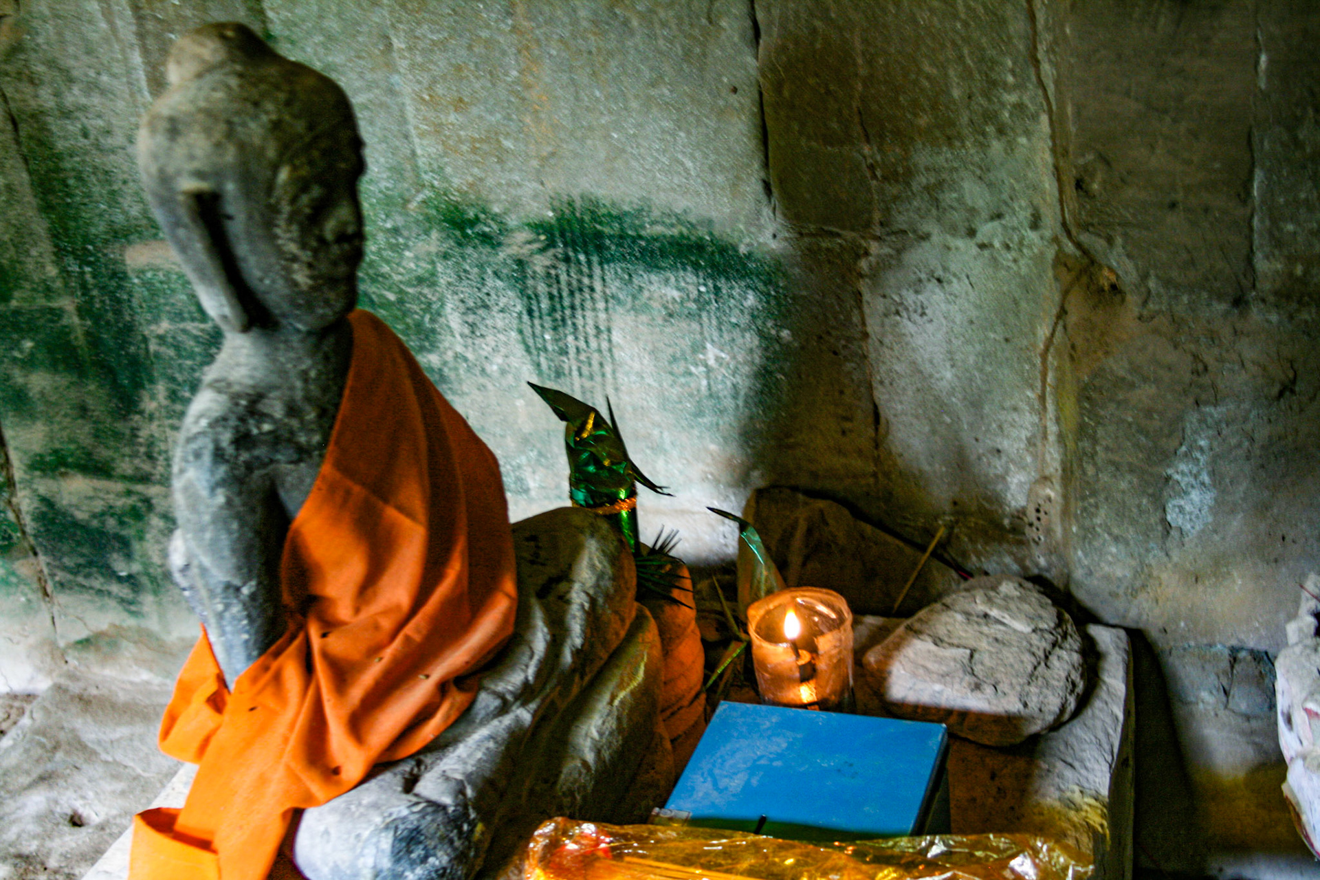 Statue of Buddha in Ta Prohm temple, Cambodia.