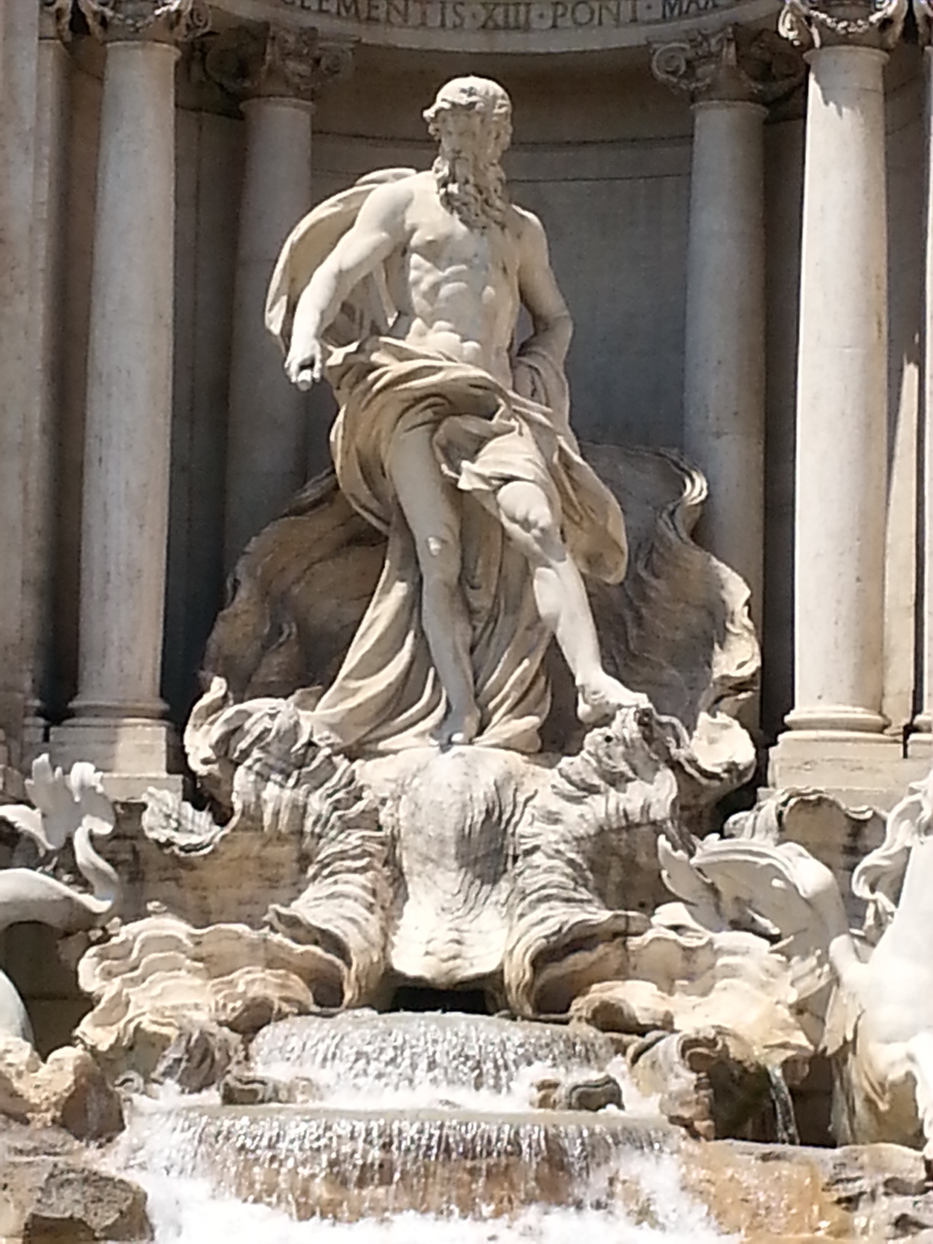 Trevi Fountain detail. Rome, Italy. 
