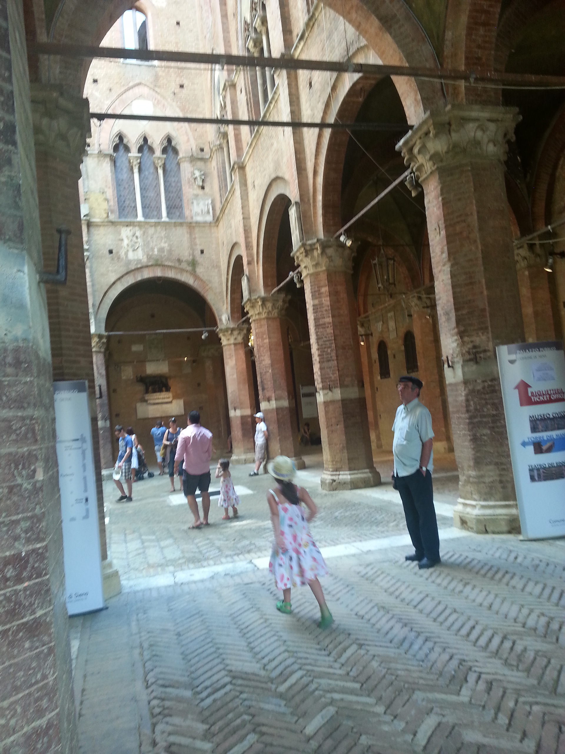Cortile del Podesta, Courtyard of Palazzo Pubblico in Siena.