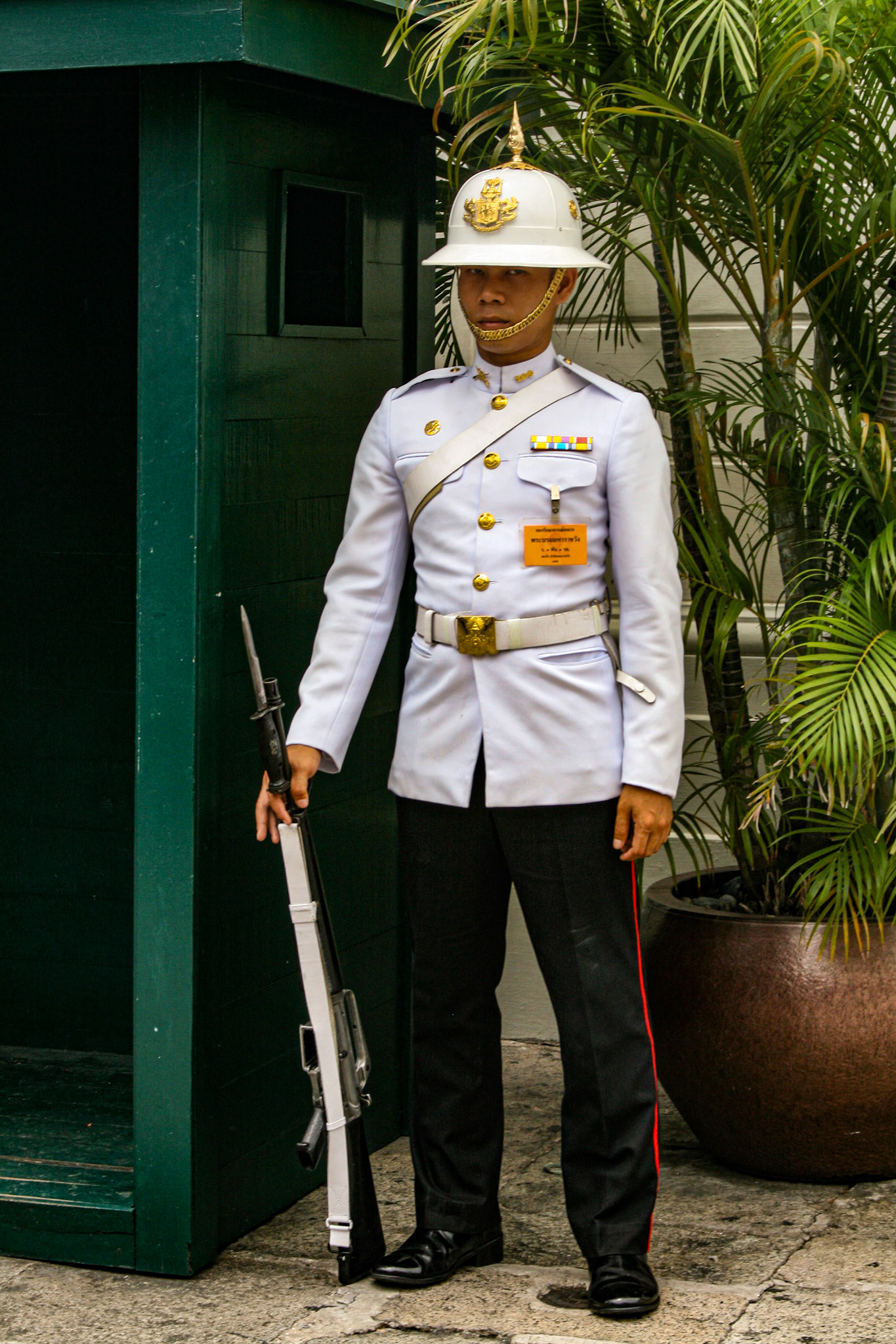 Thai royal Kings Guard at Grand Palace Bangkok 