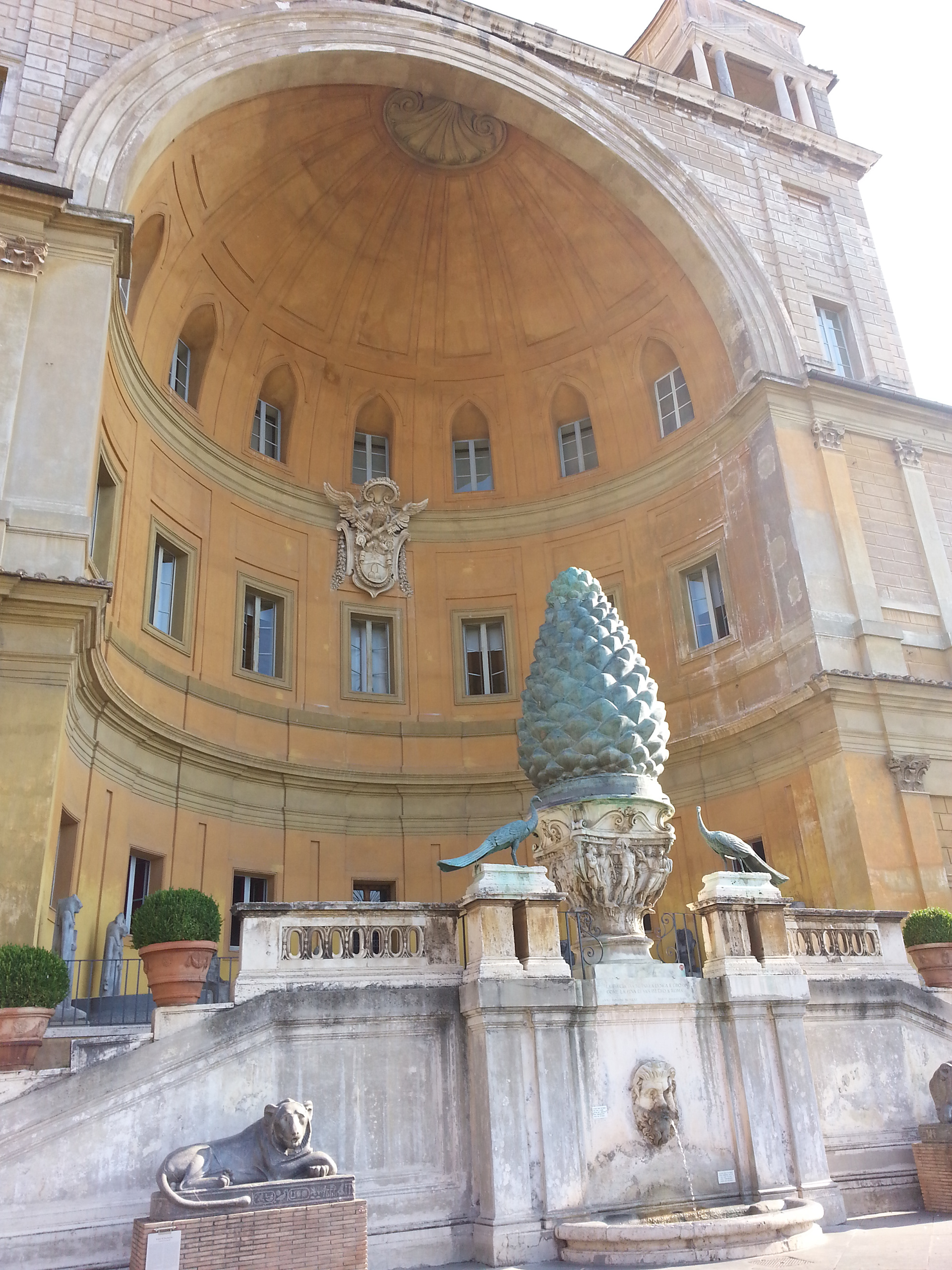 The Pinecone Courtyard, or the Cortile della Pigna, is the first main courtyard you pass through on your way to the Sistine Chapel in the Vatican Museums. 