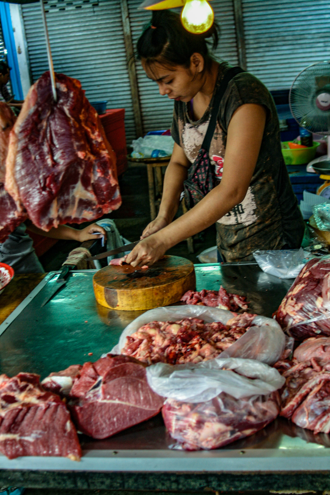 The Maeklong Railway Market at Maeklong, Thailand