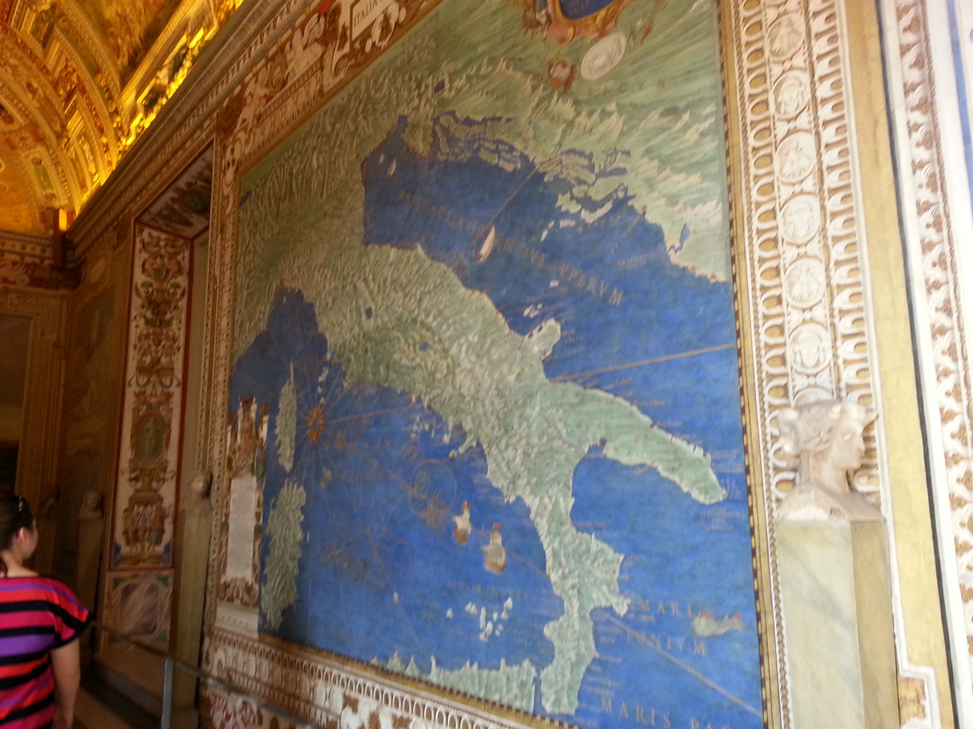 The Gallery of Maps (Italian: Galleria delle carte geografiche) is a gallery located on the west side of the Belvedere Courtyard in the Vatican containing a series of painted topographical maps of Italy based on drawings by friar and geographer Ignazio Danti.
