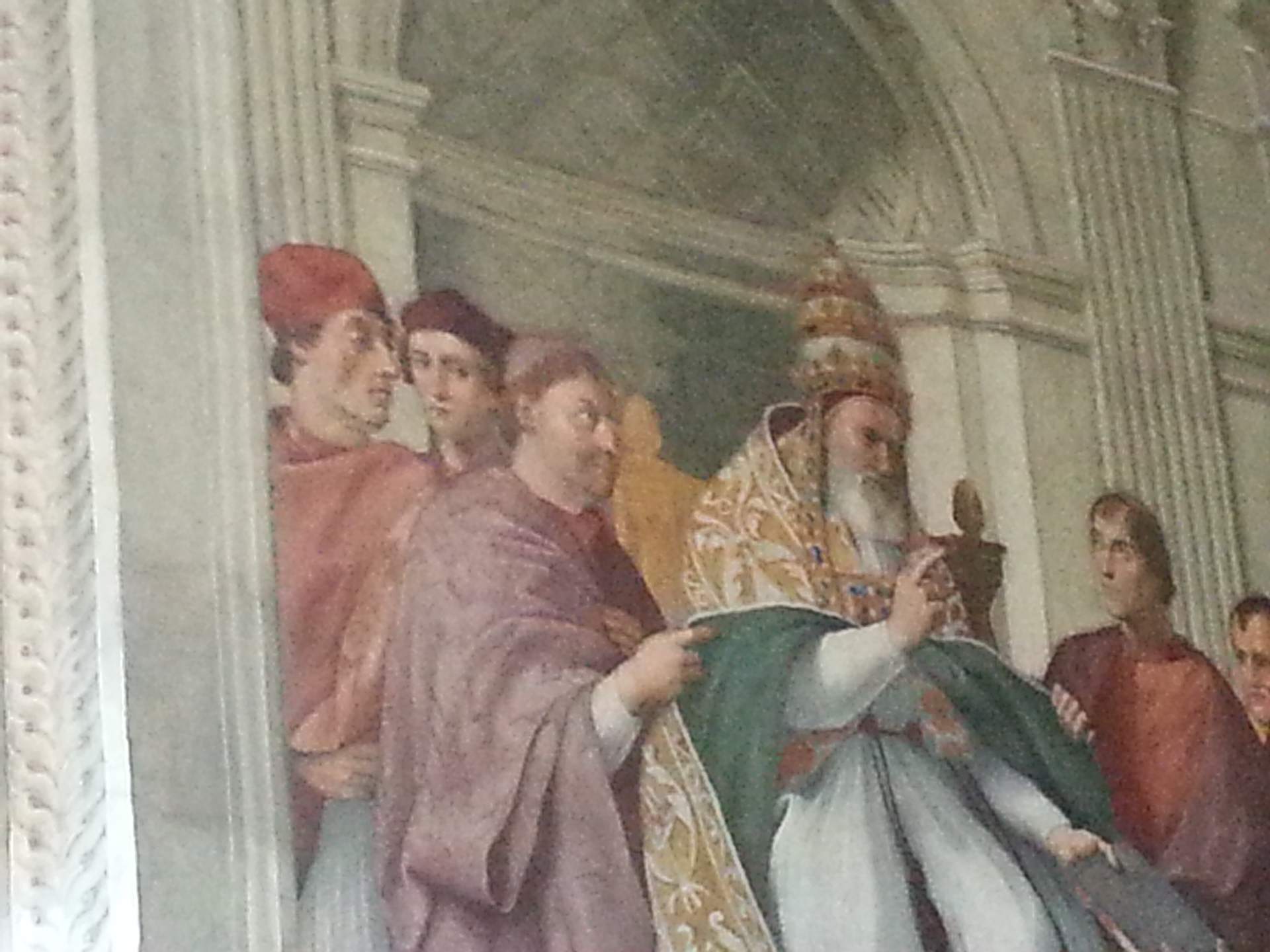 Delivery of the Decretals to Pope Gregory IX, Room of the Signature, Raphael Rooms, Apostolic Palace, Vatican Museums, Rome, Italy. 