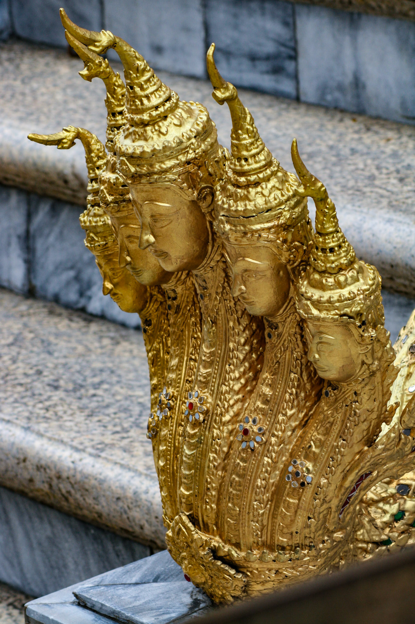 Golden Naga Statue detail