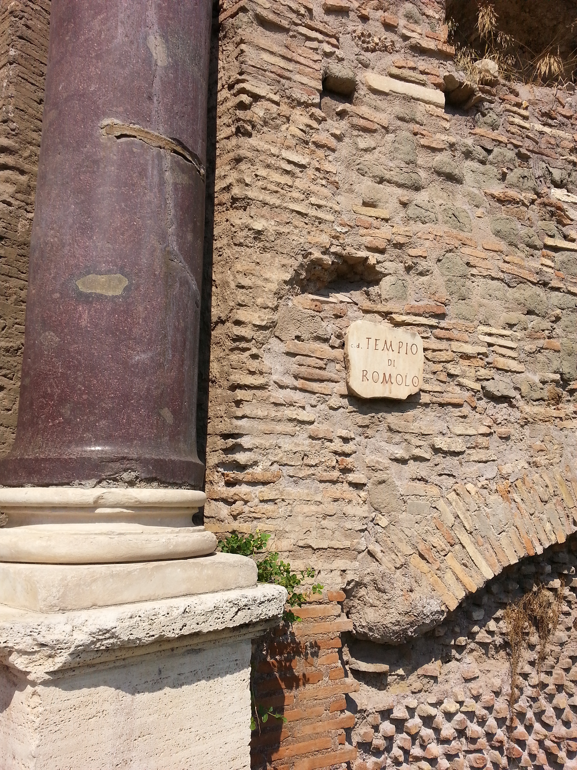 The Temple of Romulus, Roman Forum. Detail