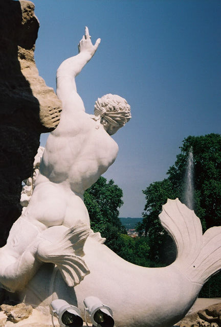 A part of the Schönbrunn Palace's Neptune Fountain