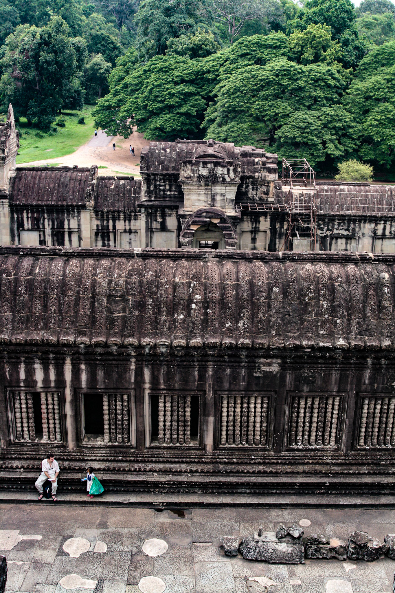 People below are dwarfed when standing at the uppermost part of the monument.